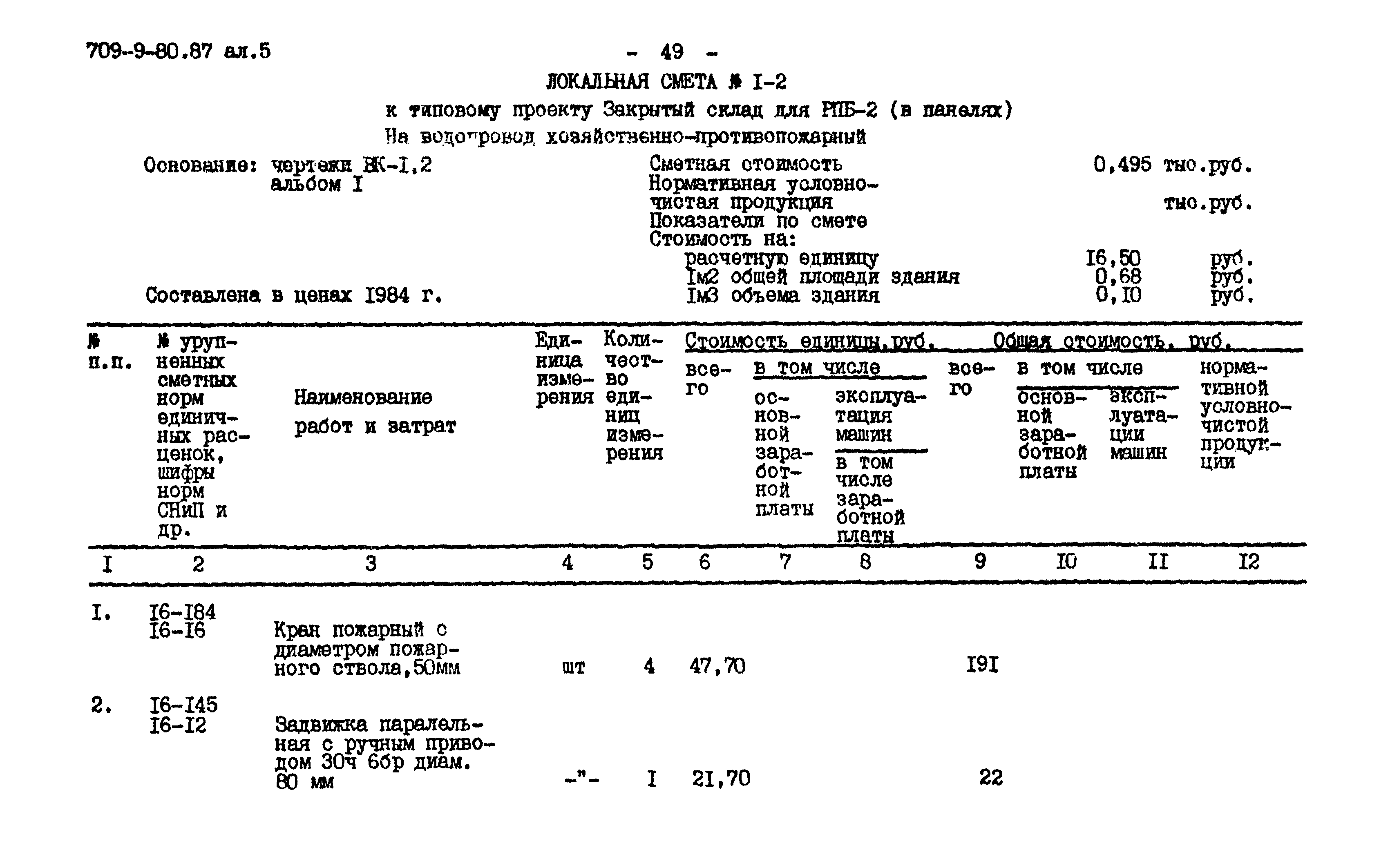 Типовой проект 709-9-80.87