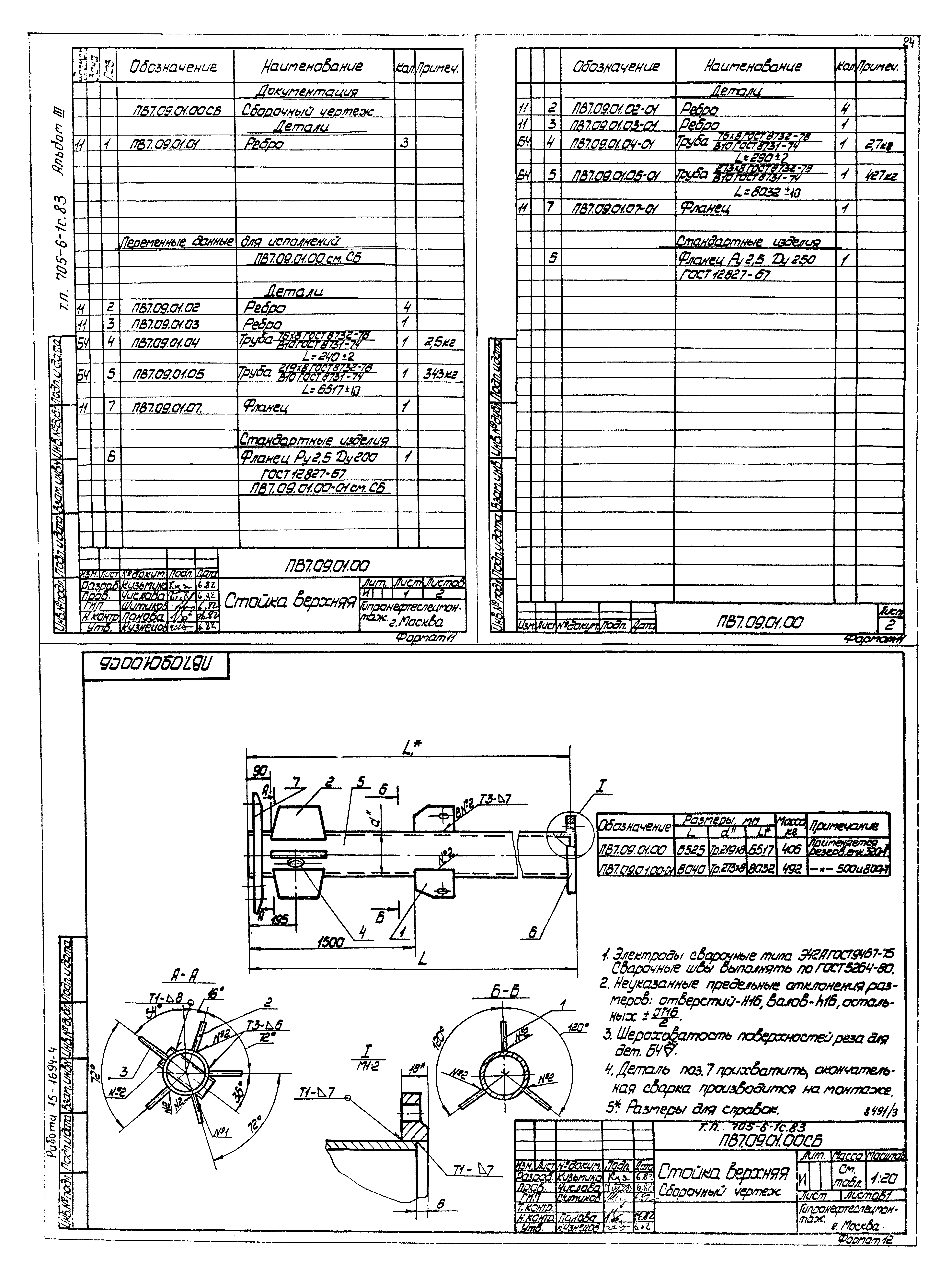 Типовой проект 705-6-1с.83