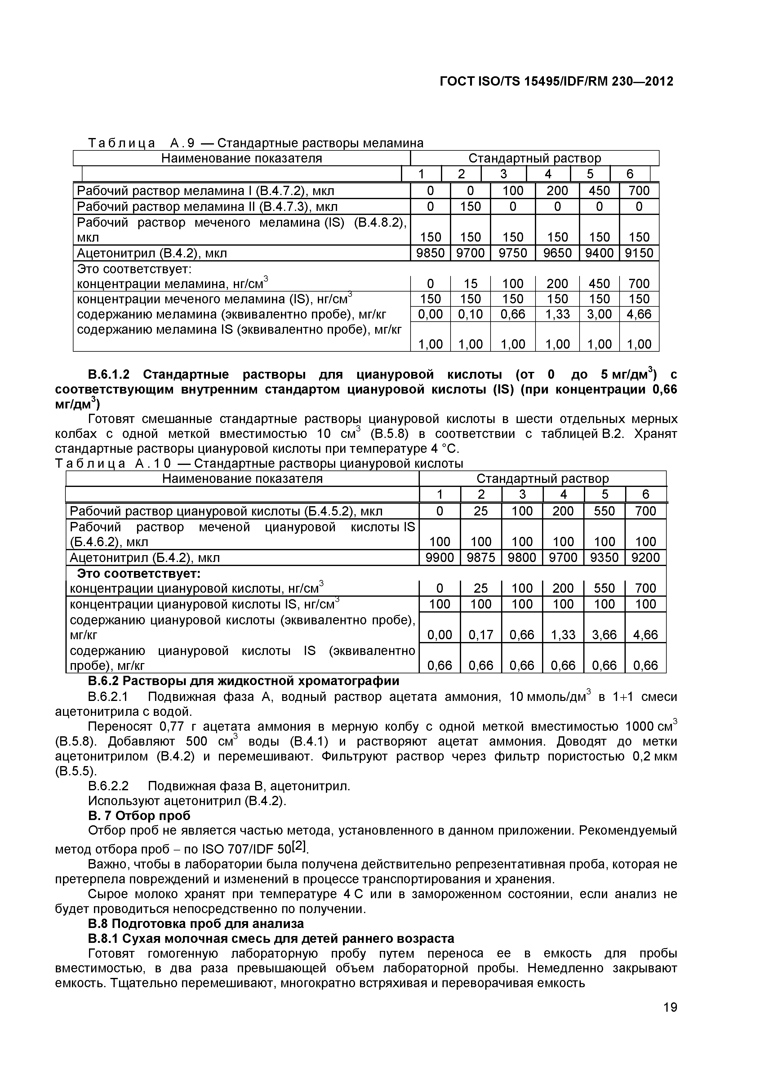 ГОСТ ISO/TS 15495/IDF/RM 230-2012