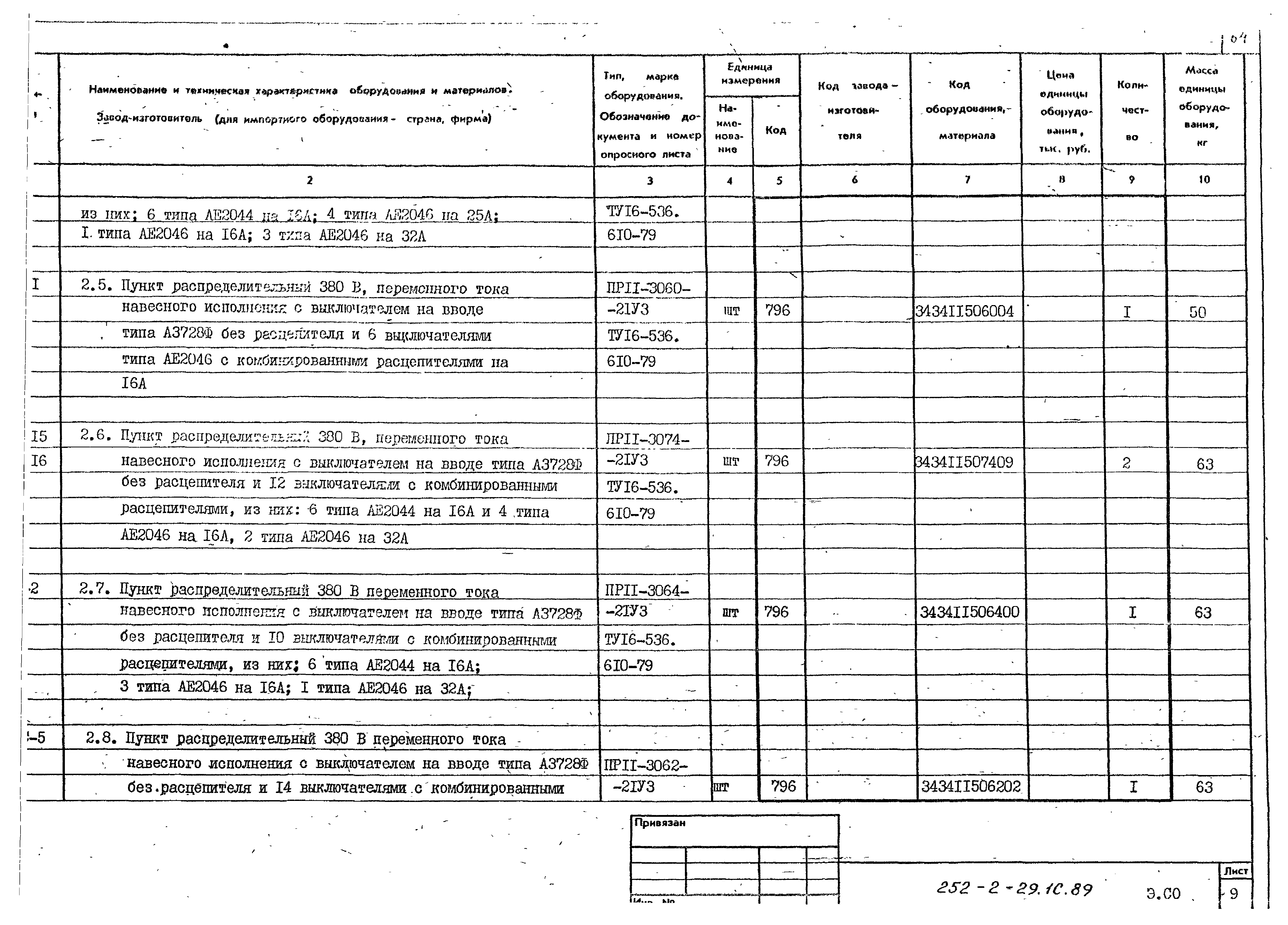 Типовой проект 252-2-29.1с.89