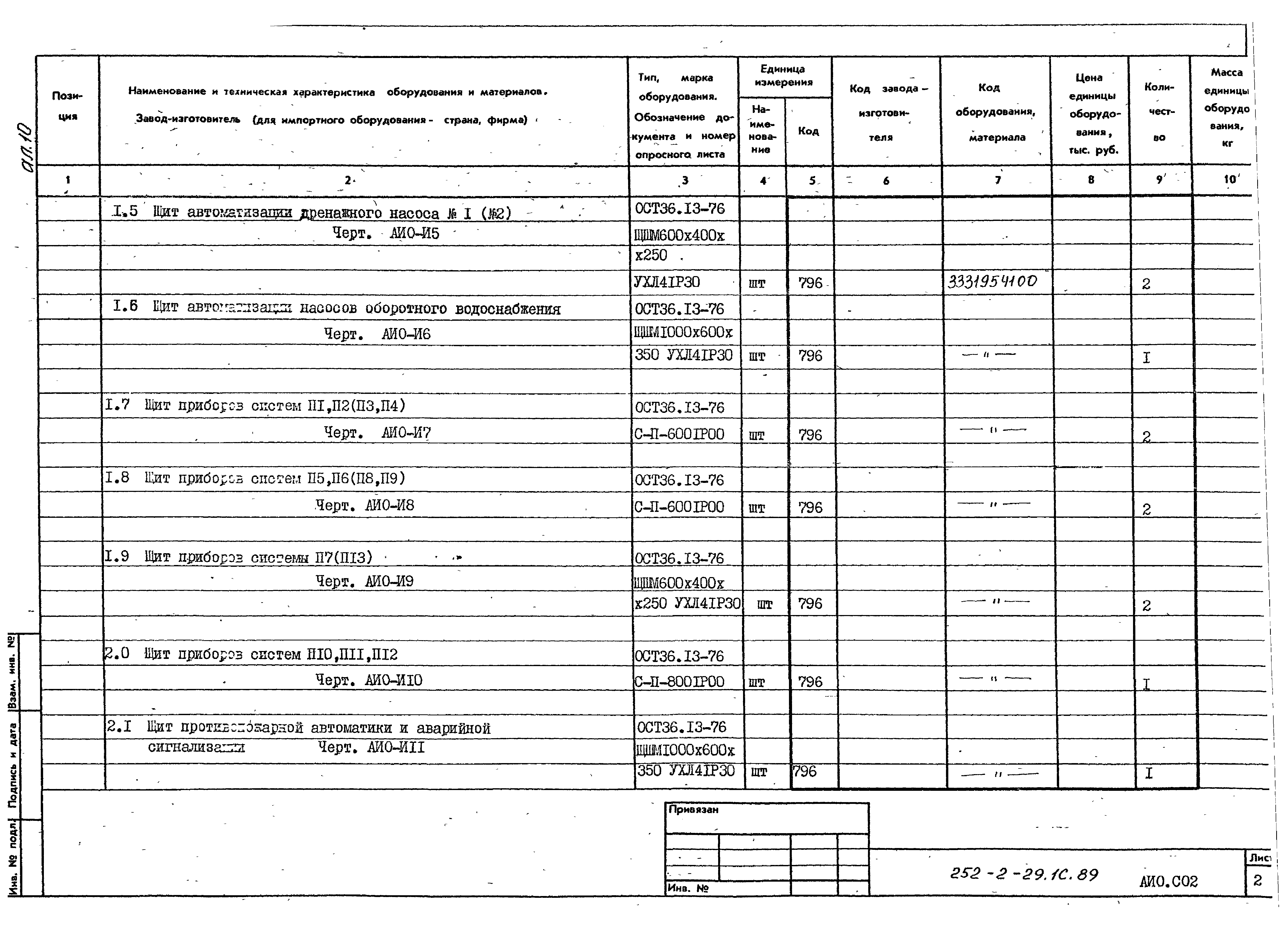 Типовой проект 252-2-29.1с.89