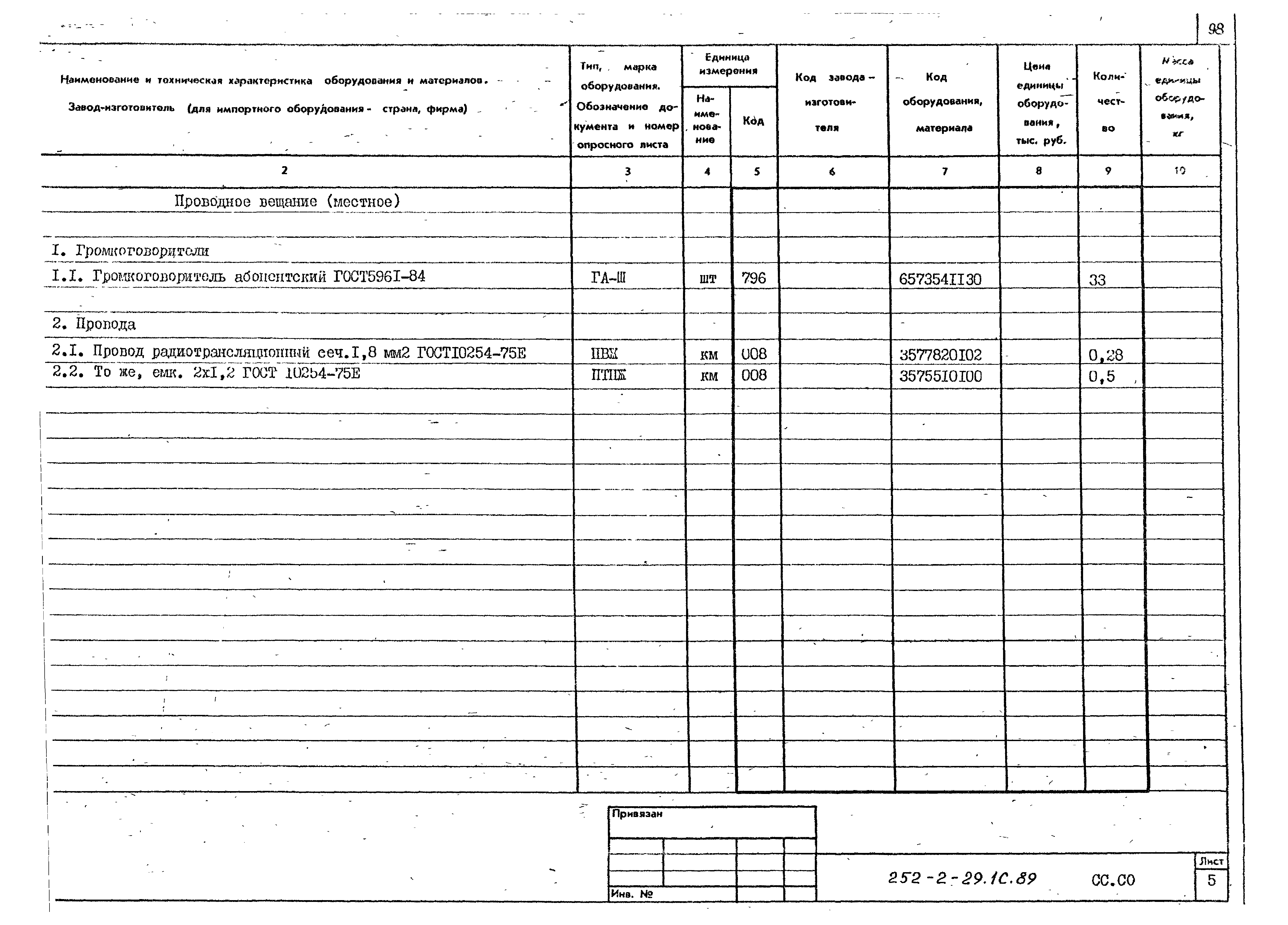 Типовой проект 252-2-29.1с.89