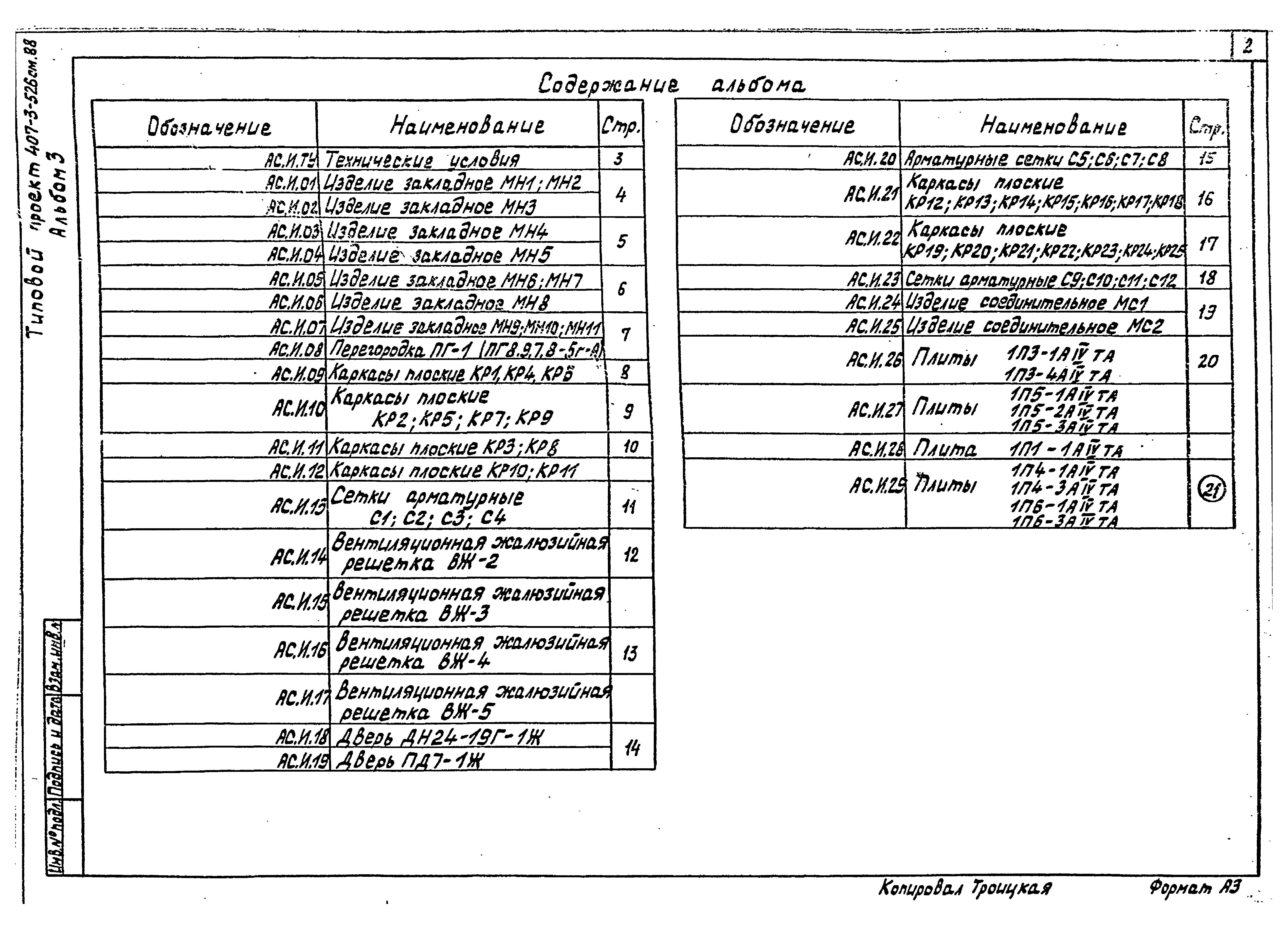 Типовой проект 407-3-523м.88