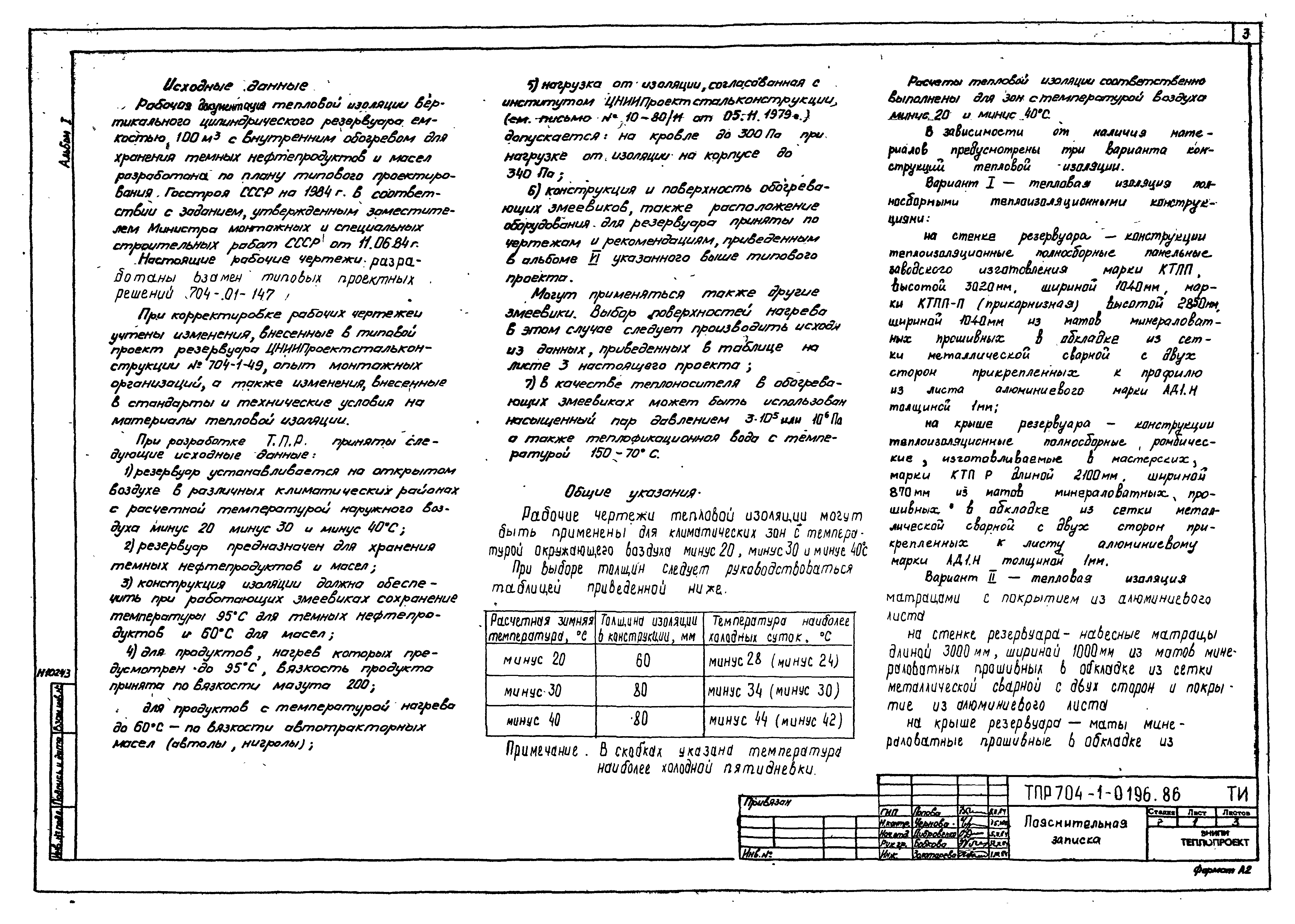 Типовые проектные решения 704-1-0196.86