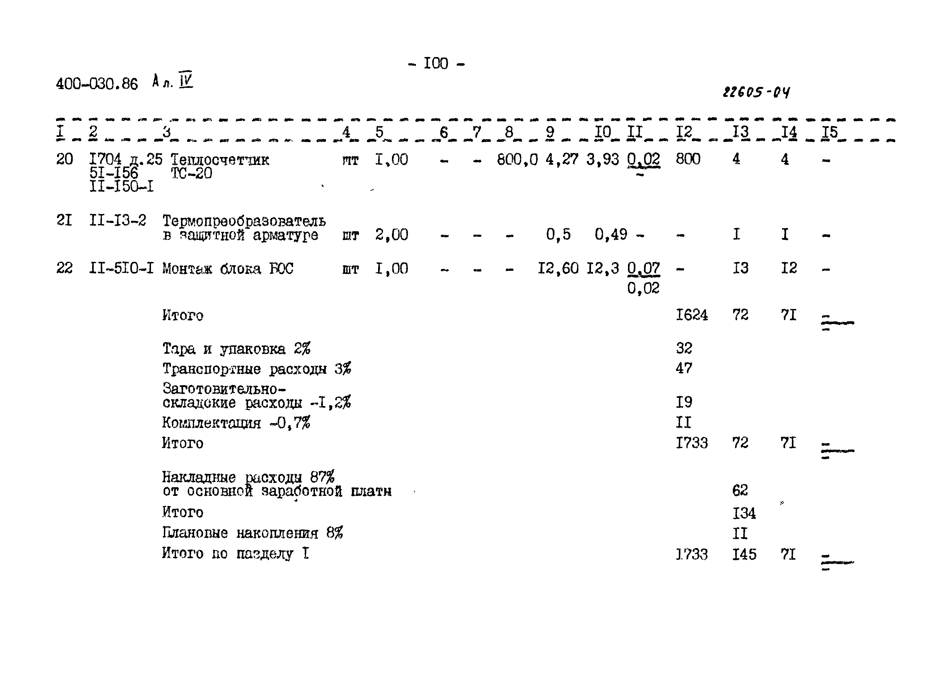 Типовые проектные решения 400-030.86