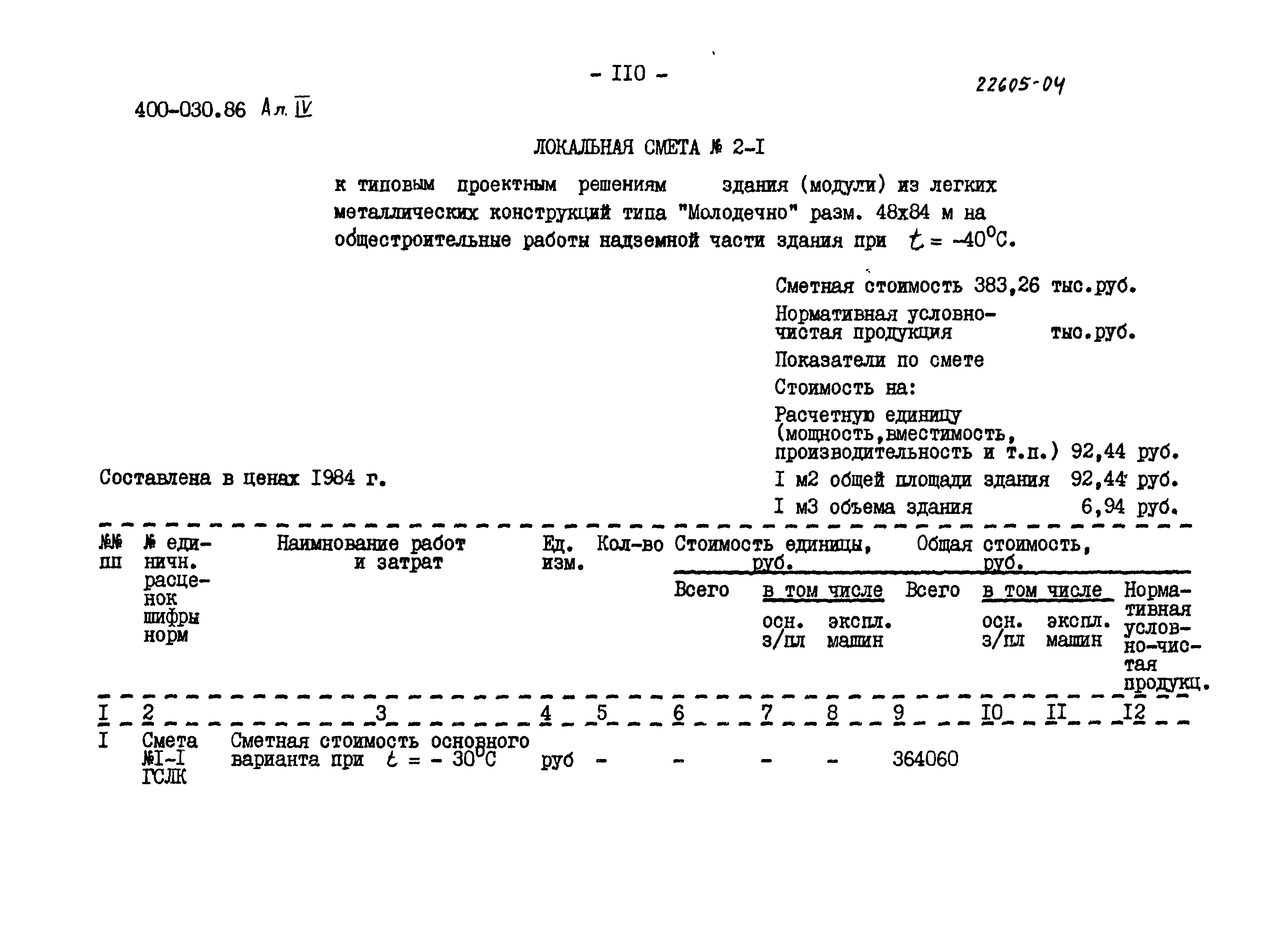 Типовые проектные решения 400-030.86