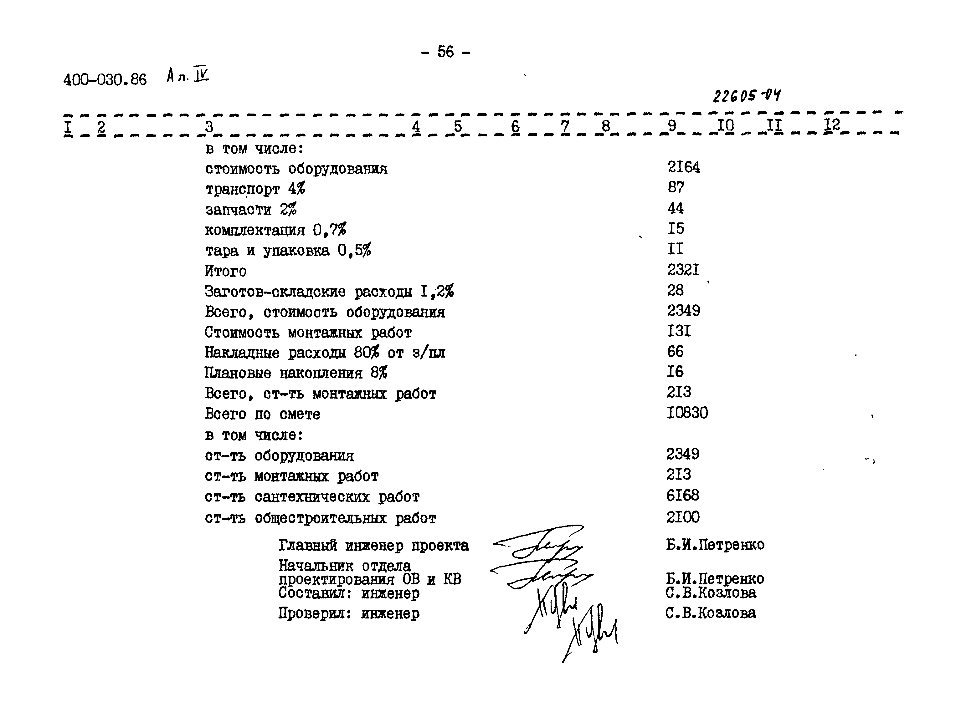 Типовые проектные решения 400-030.86