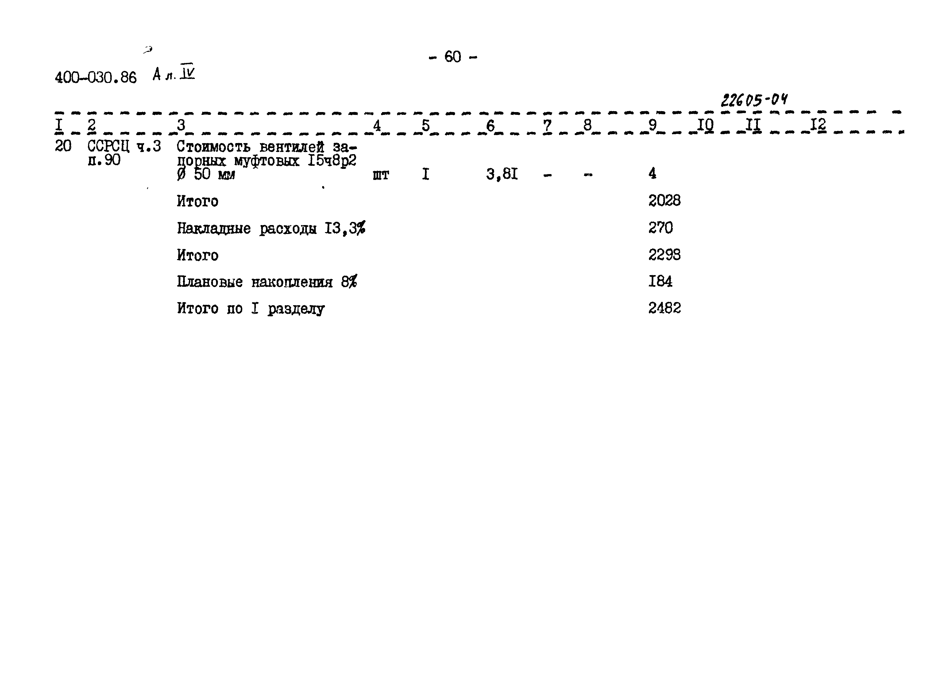 Типовые проектные решения 400-030.86