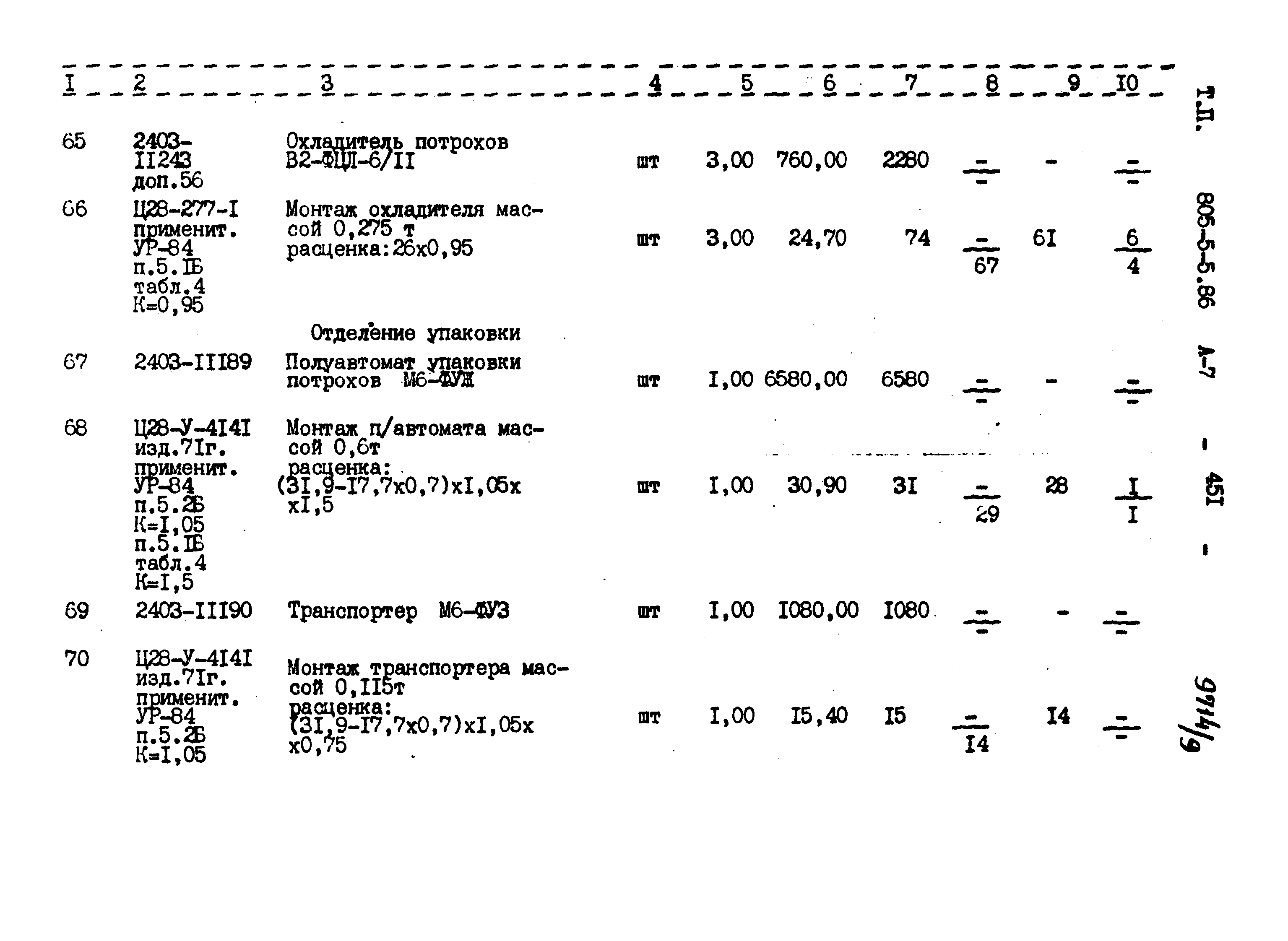 Типовой проект 805-5-5.86