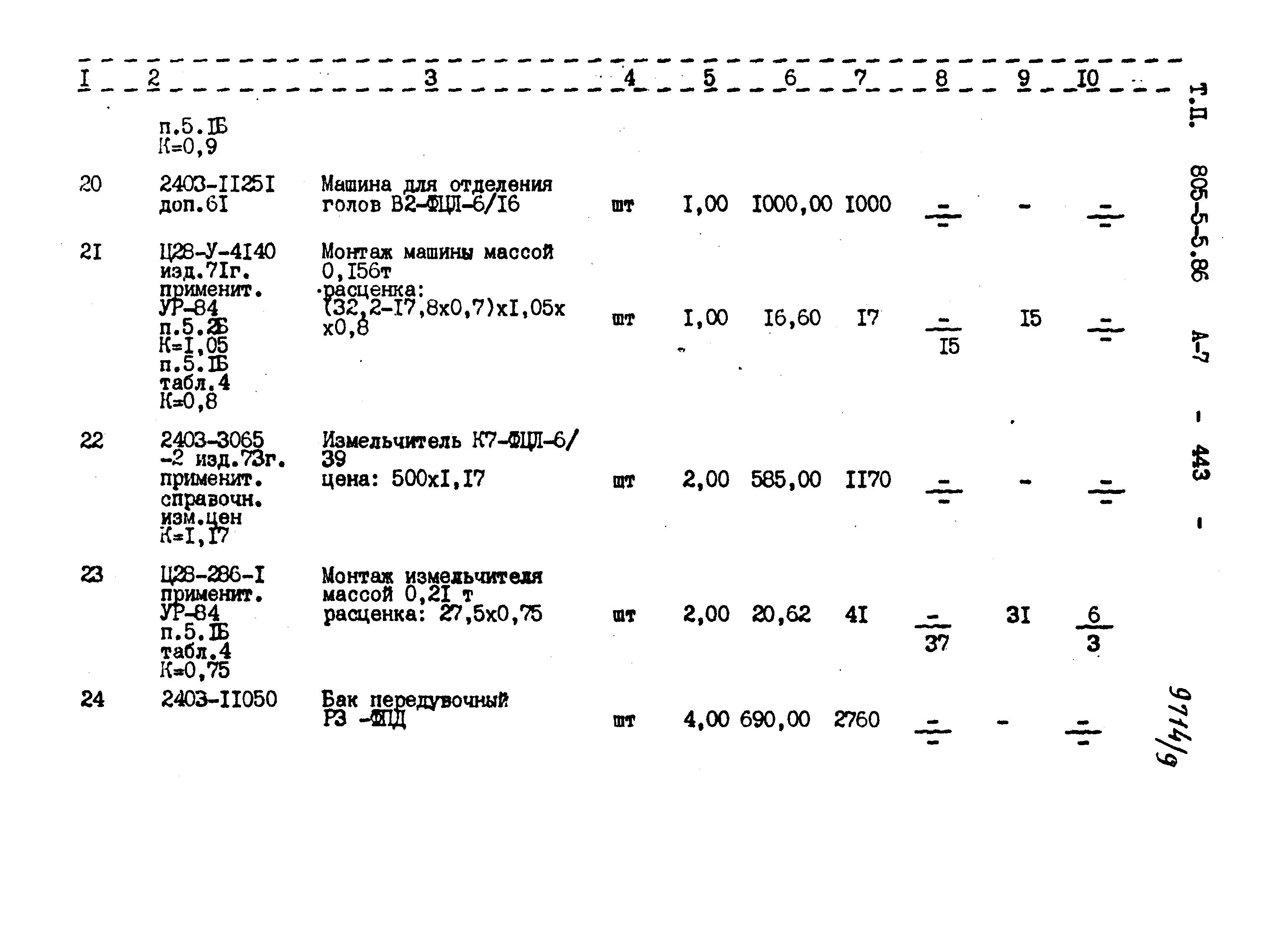 Типовой проект 805-5-5.86