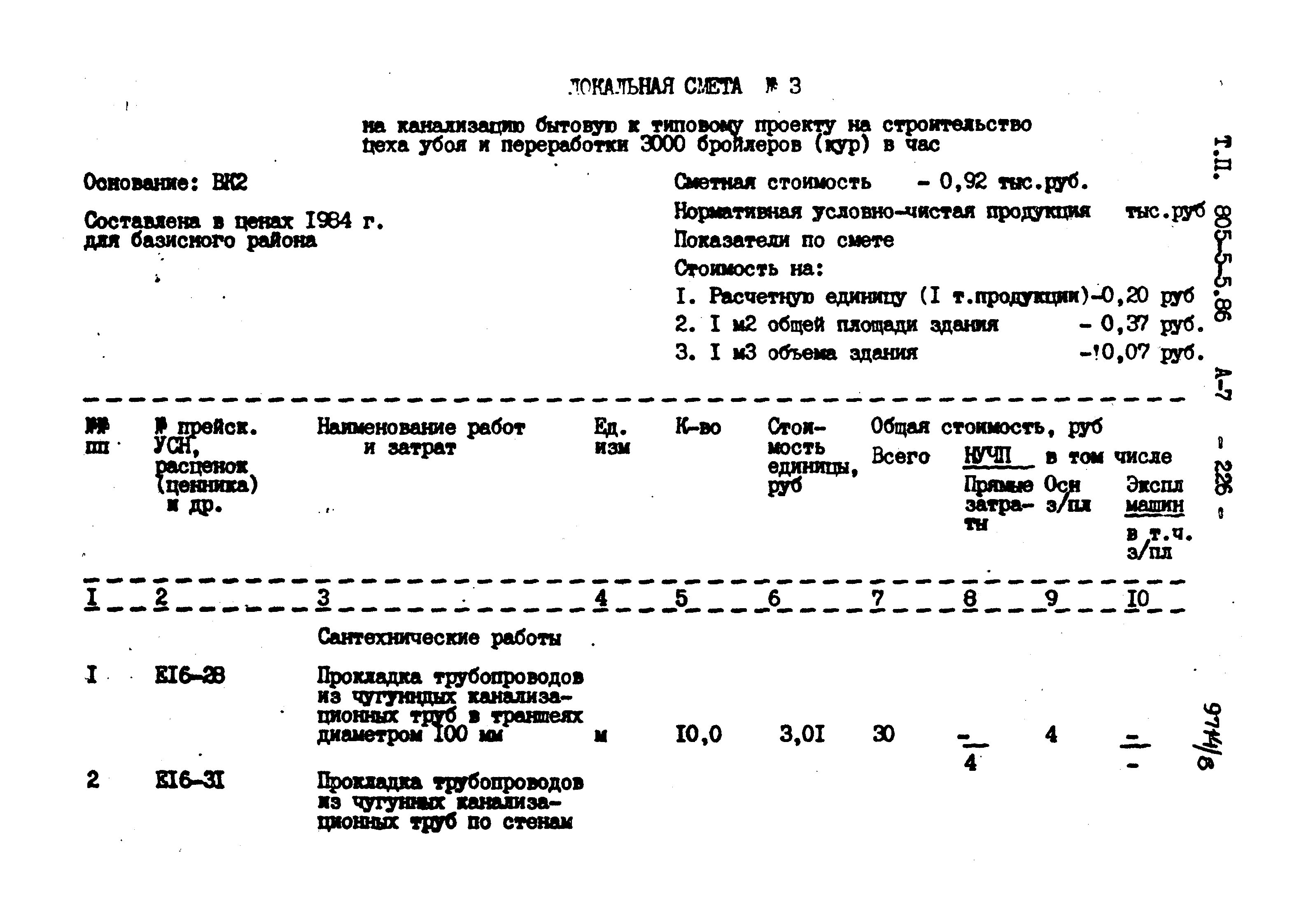 Типовой проект 805-5-5.86