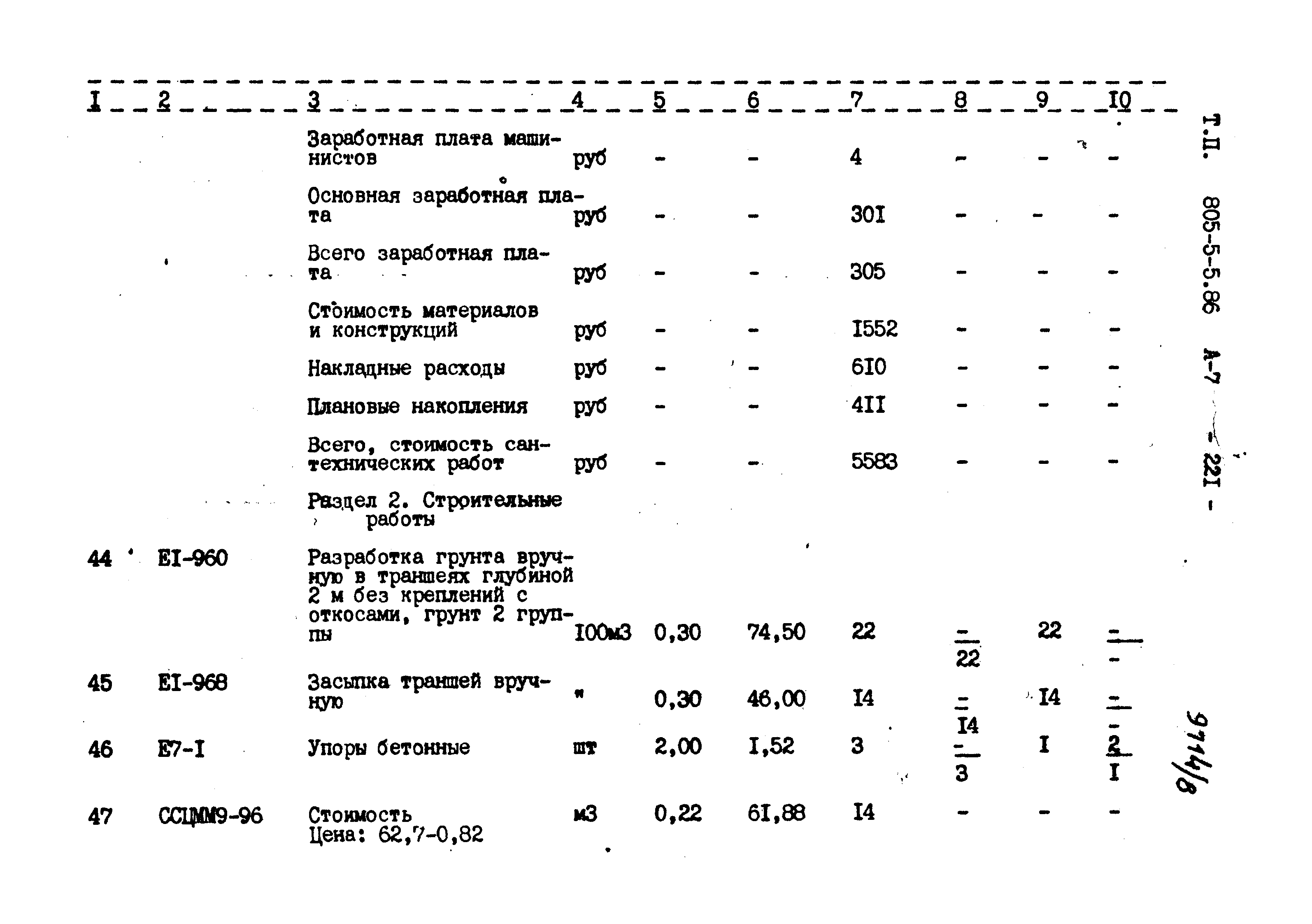 Типовой проект 805-5-5.86