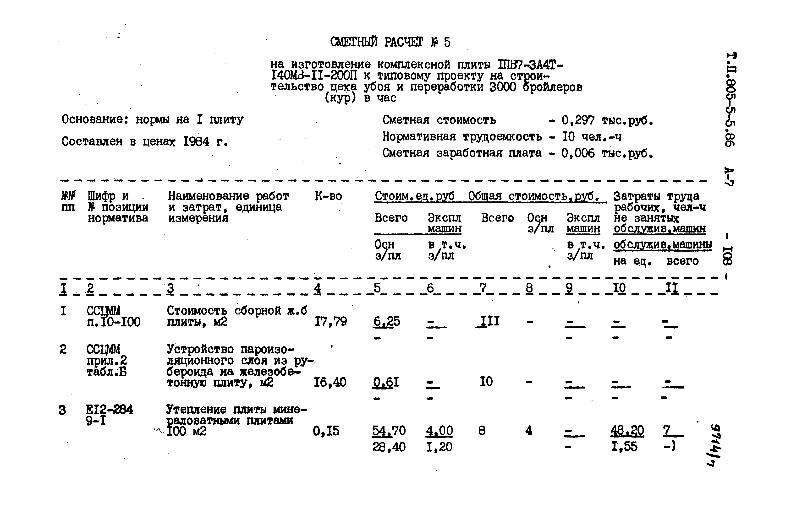 Типовой проект 805-5-5.86