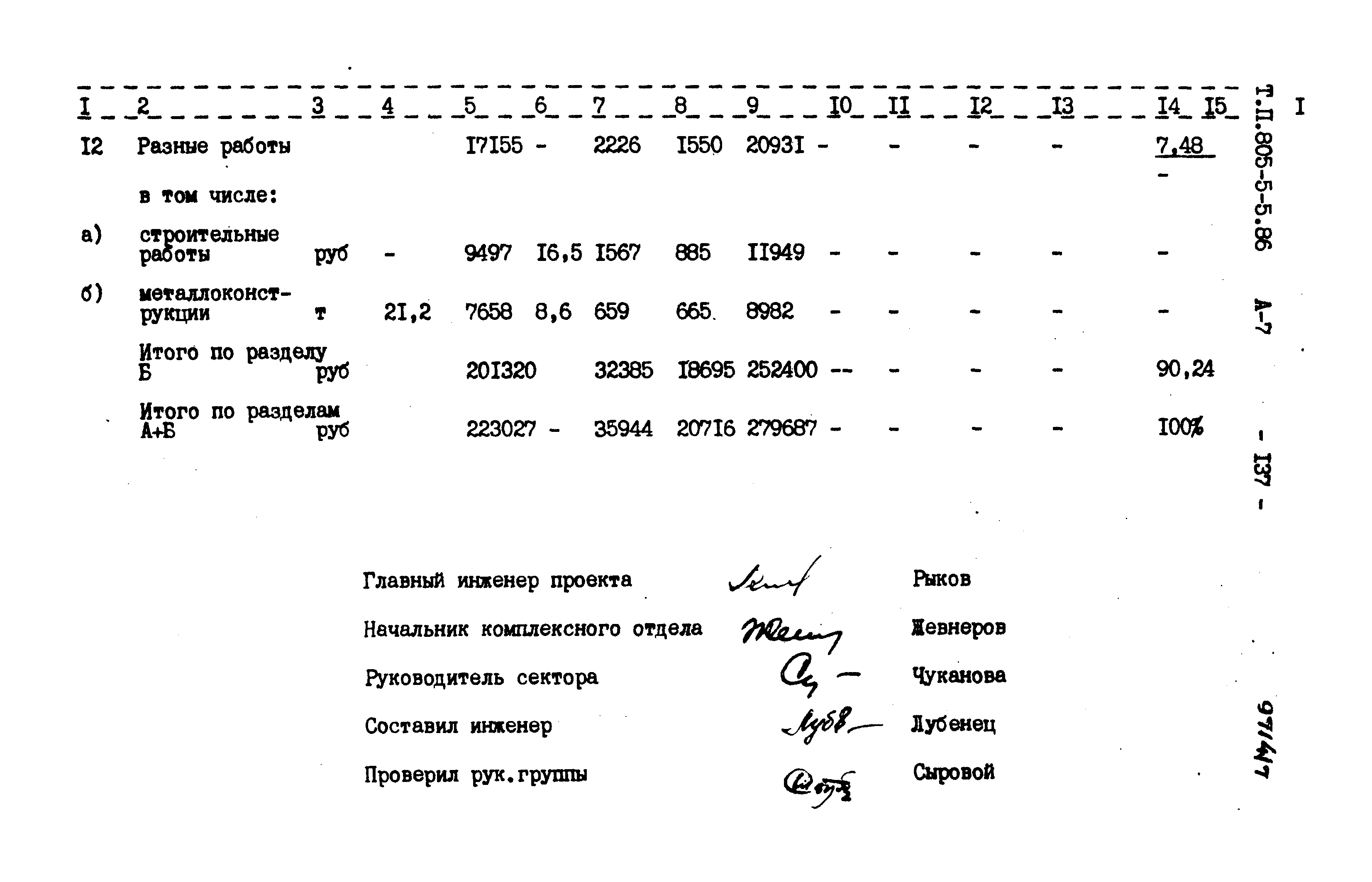 Типовой проект 805-5-5.86