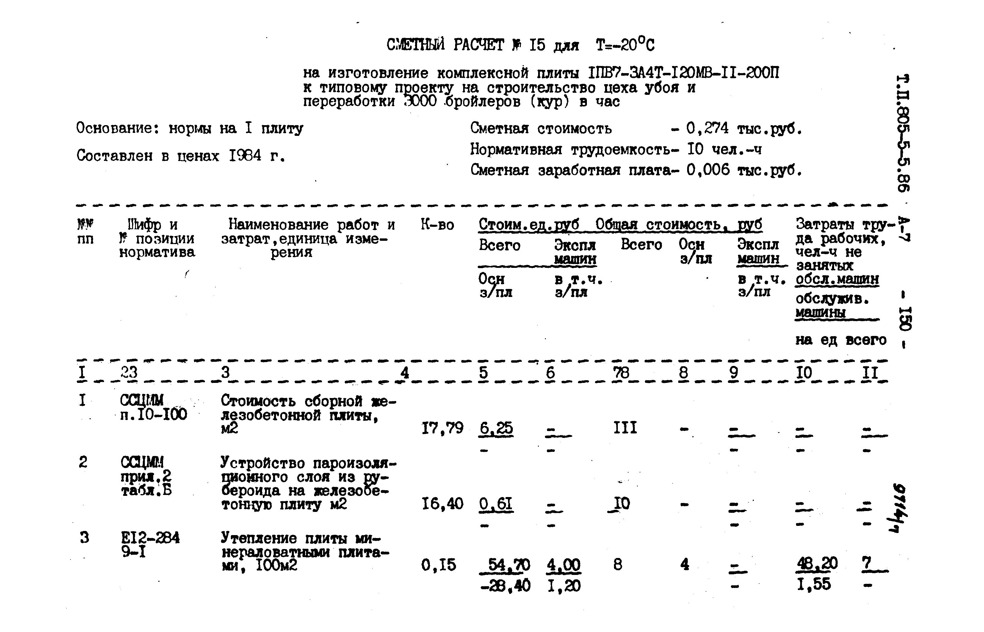 Типовой проект 805-5-5.86