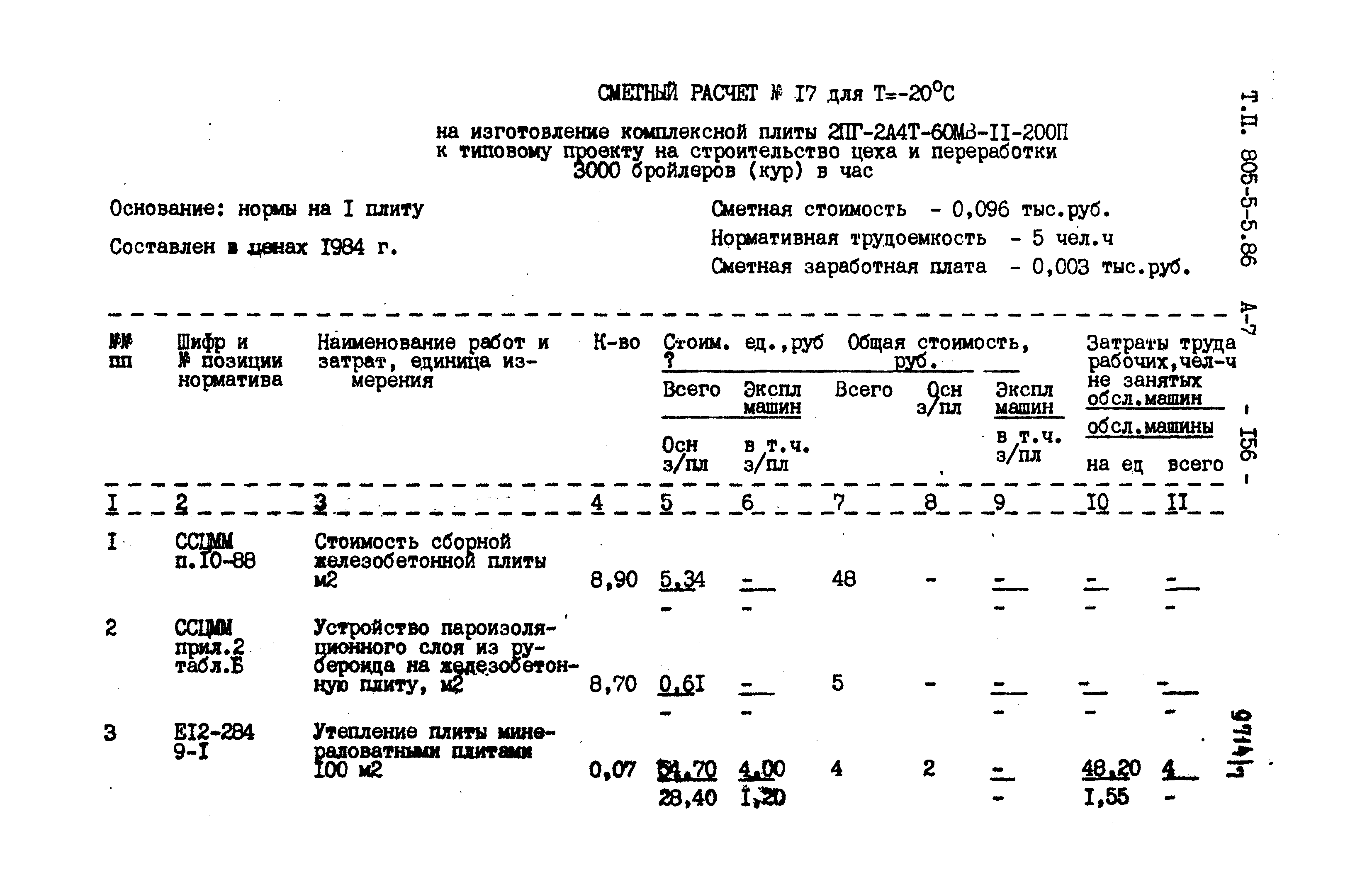 Типовой проект 805-5-5.86