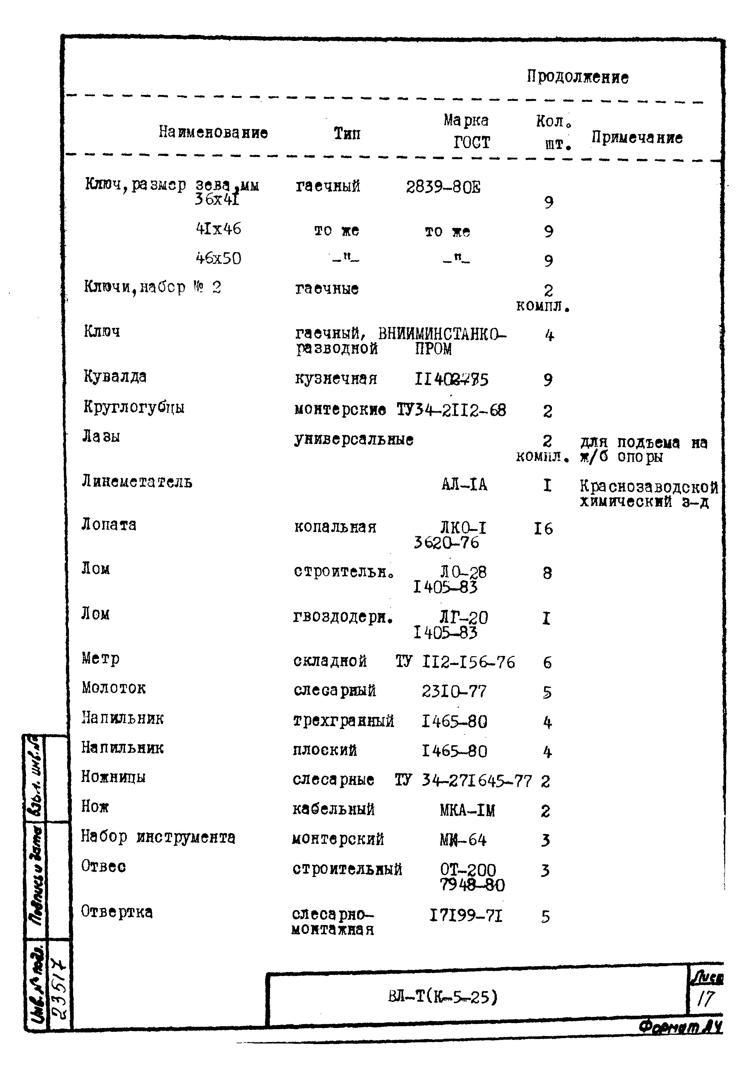 Технологическая карта К-5-25-37