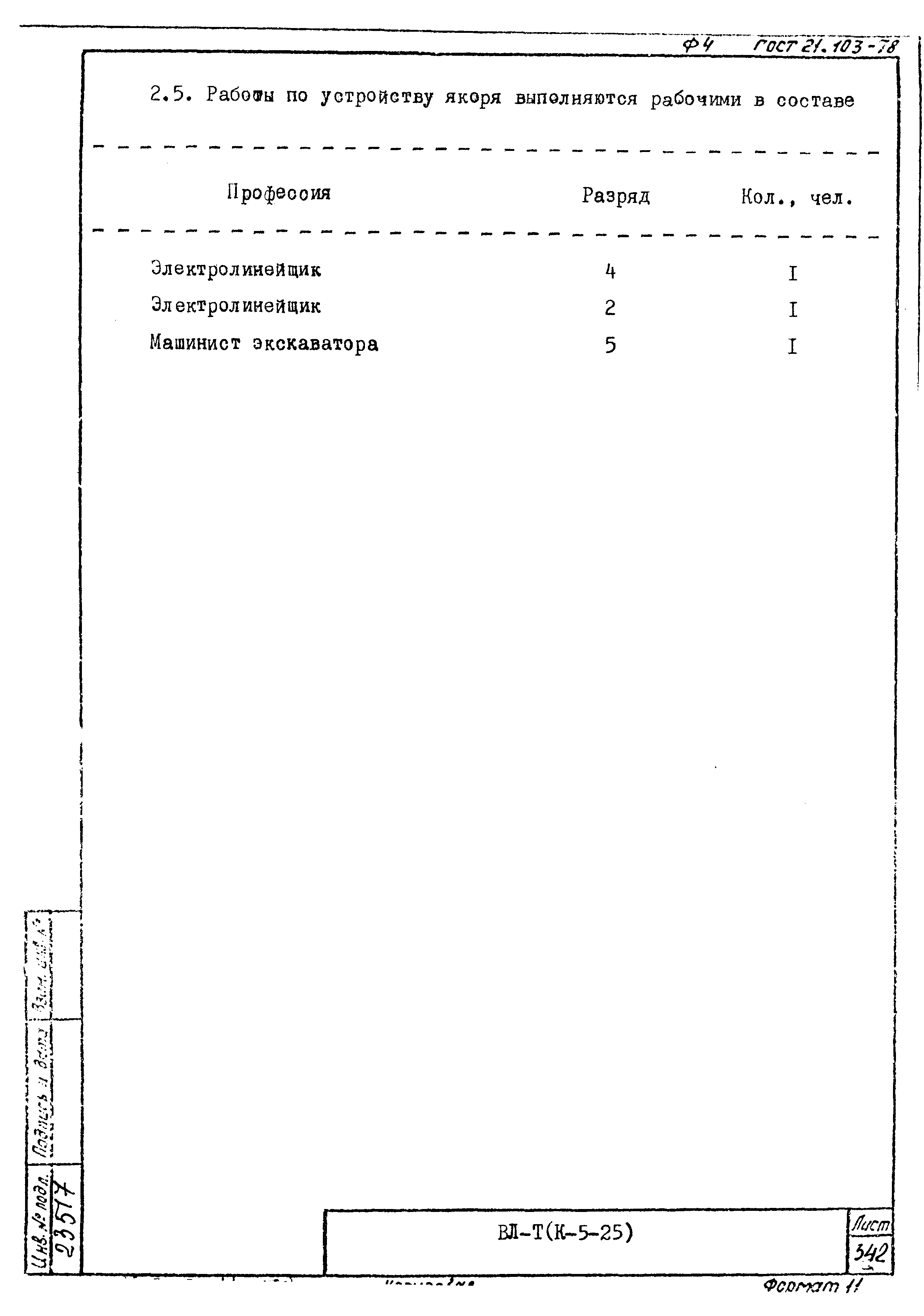 Технологическая карта К-5-25-36