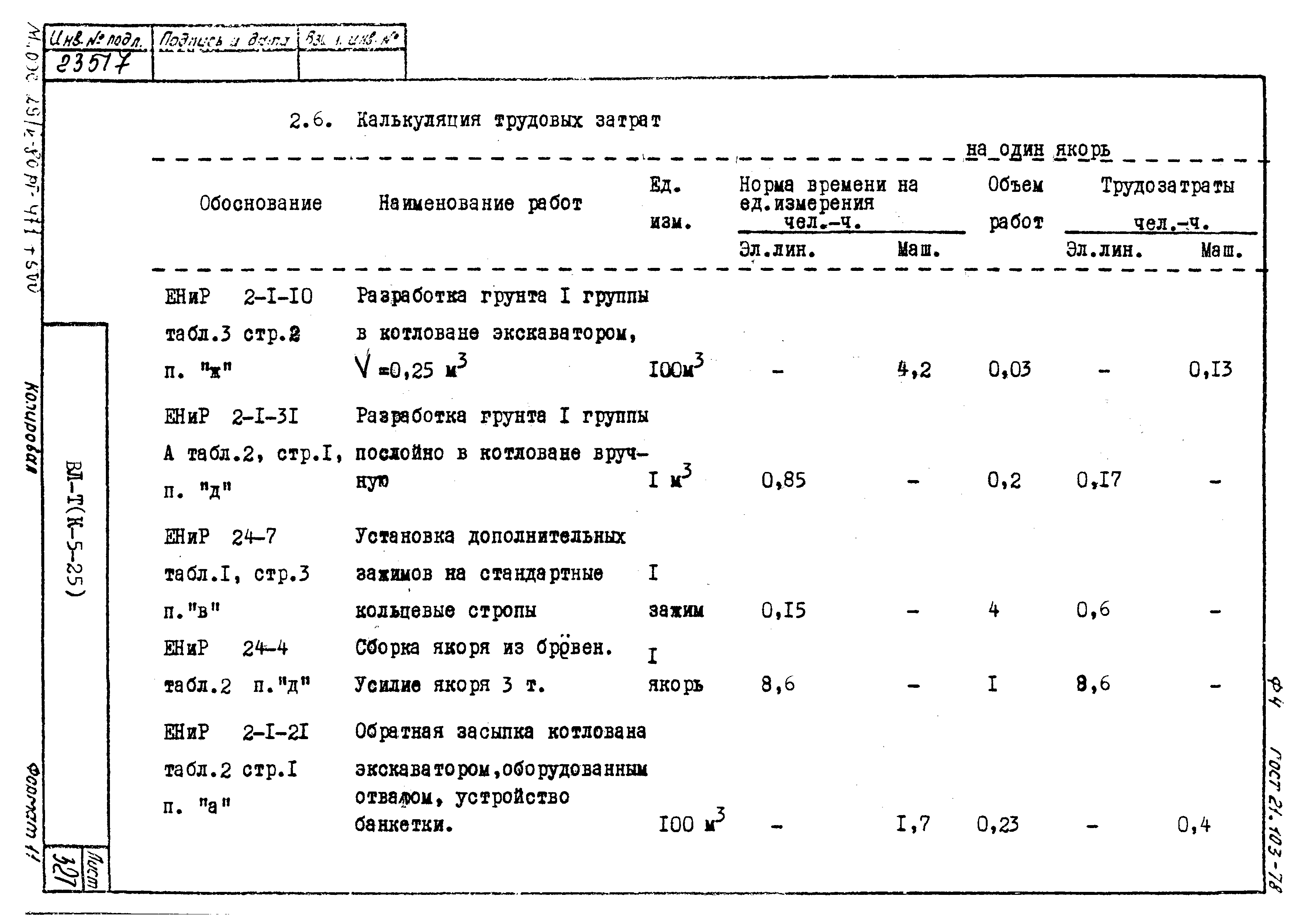 Технологическая карта К-5-25-34