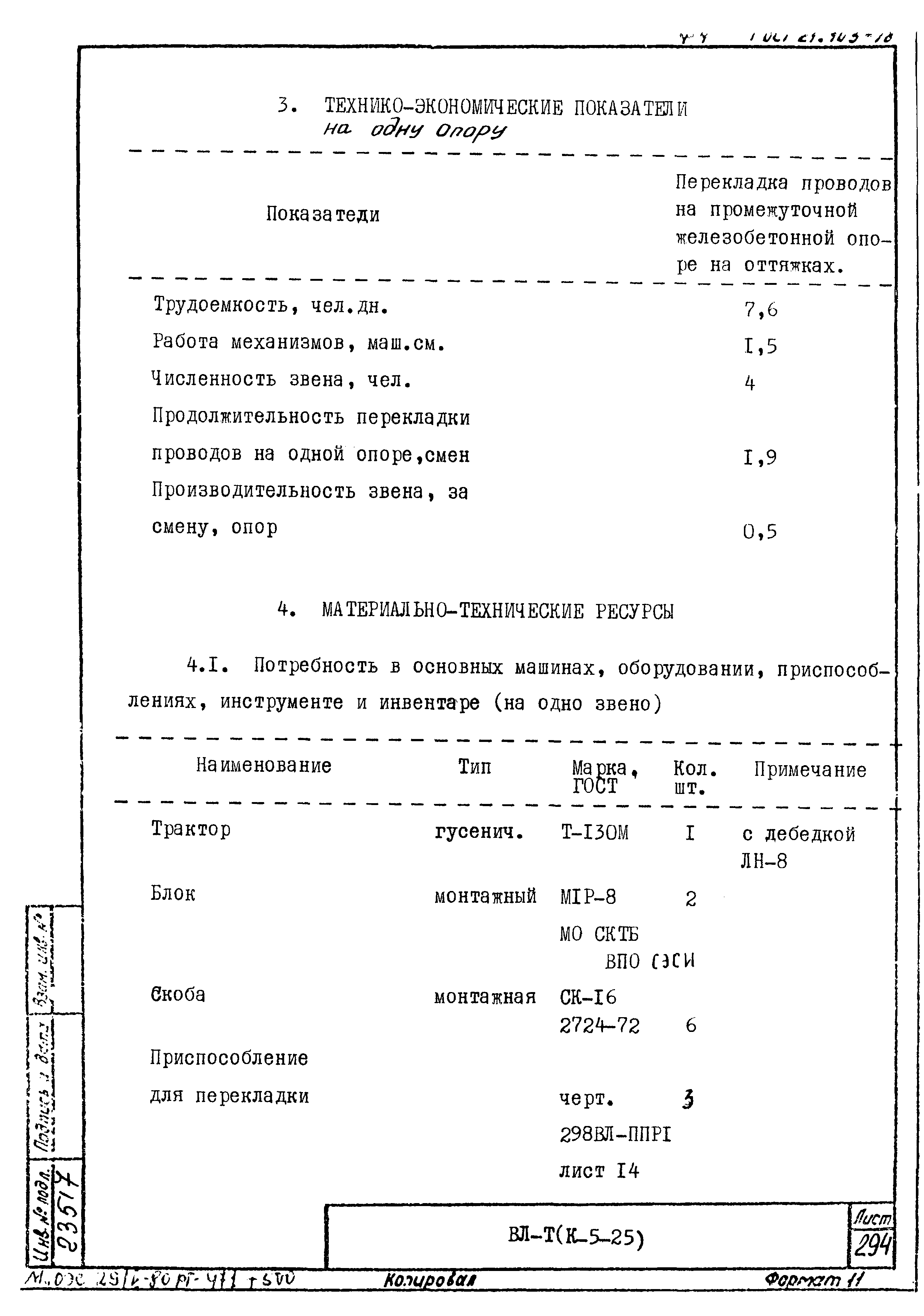 Технологическая карта К-5-25-29