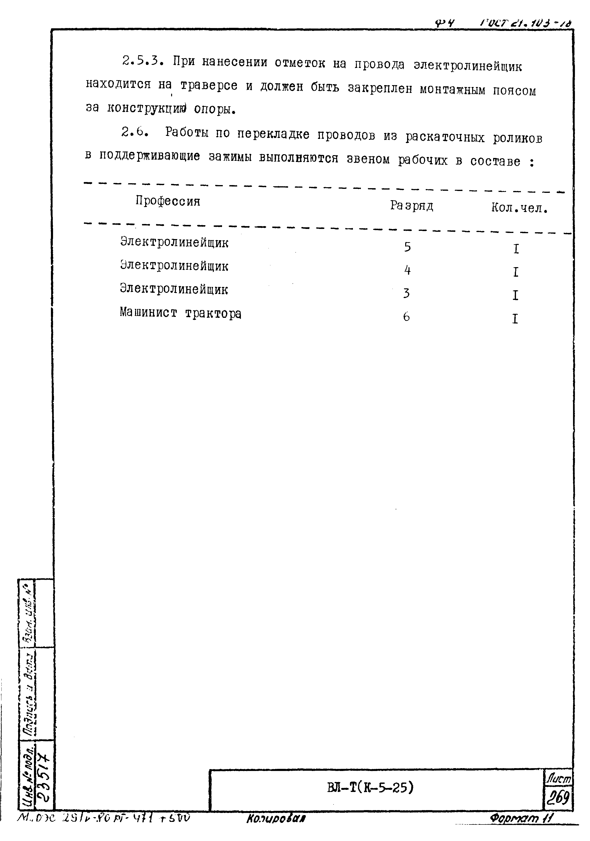 Технологическая карта К-5-25-26