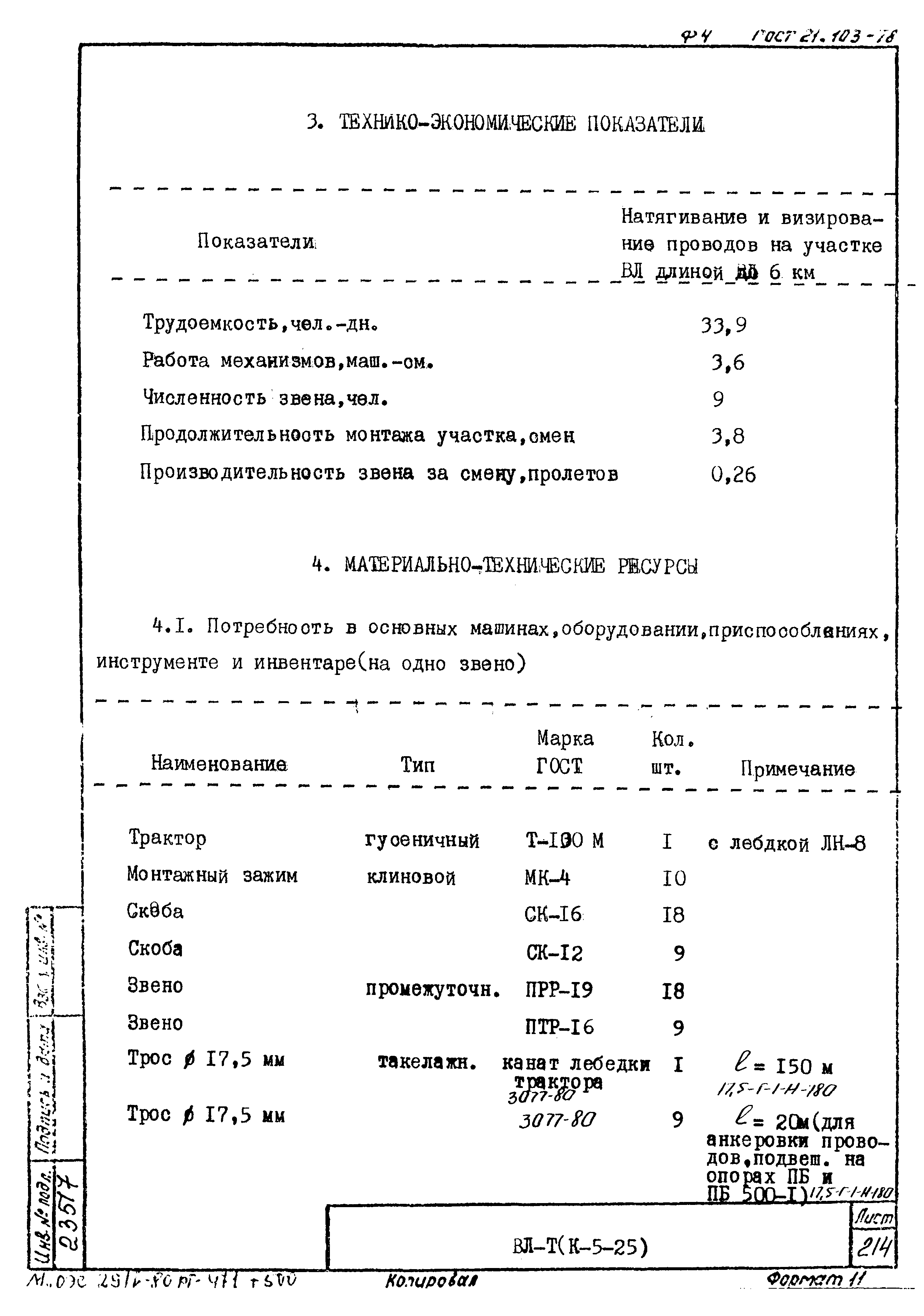 Технологическая карта К-5-25-19