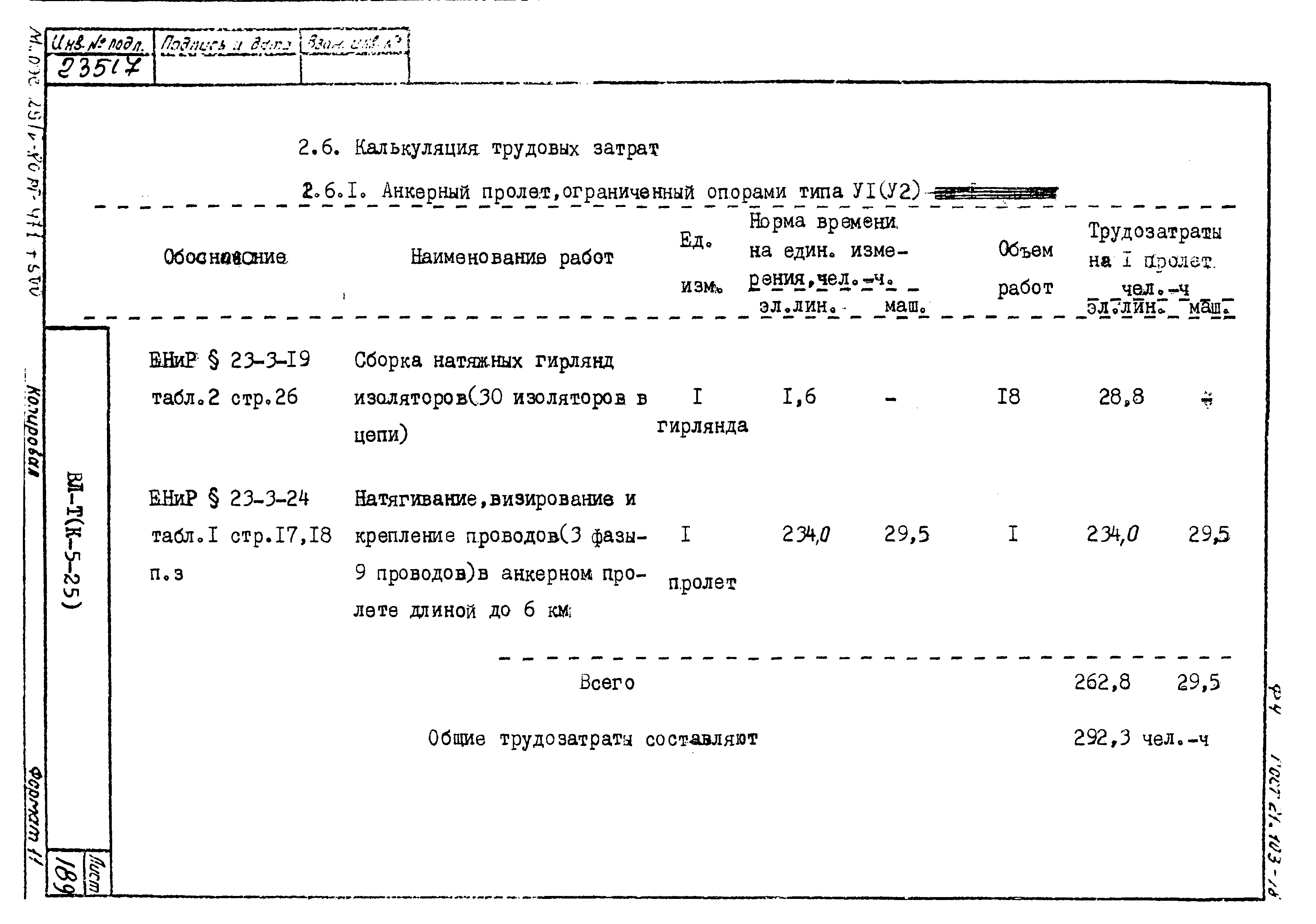 Технологическая карта К-5-25-17