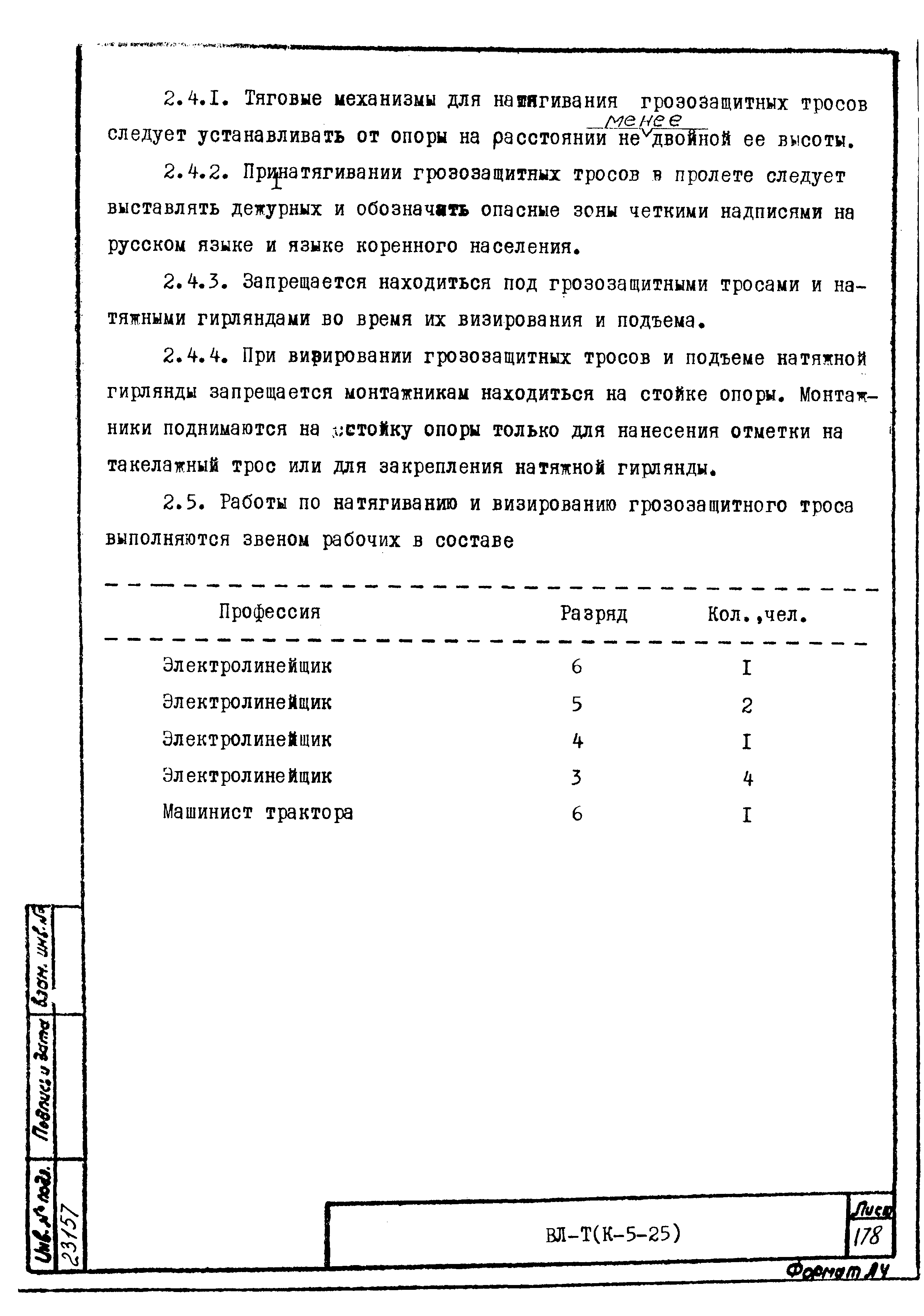 Технологическая карта К-5-25-16