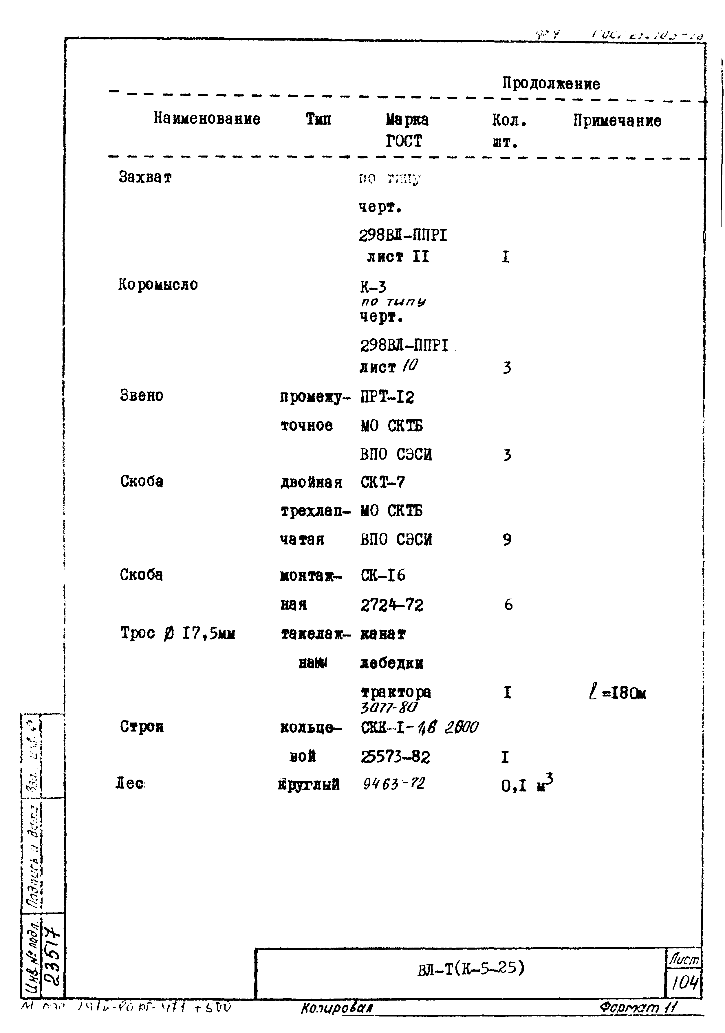 Технологическая карта К-5-25-9