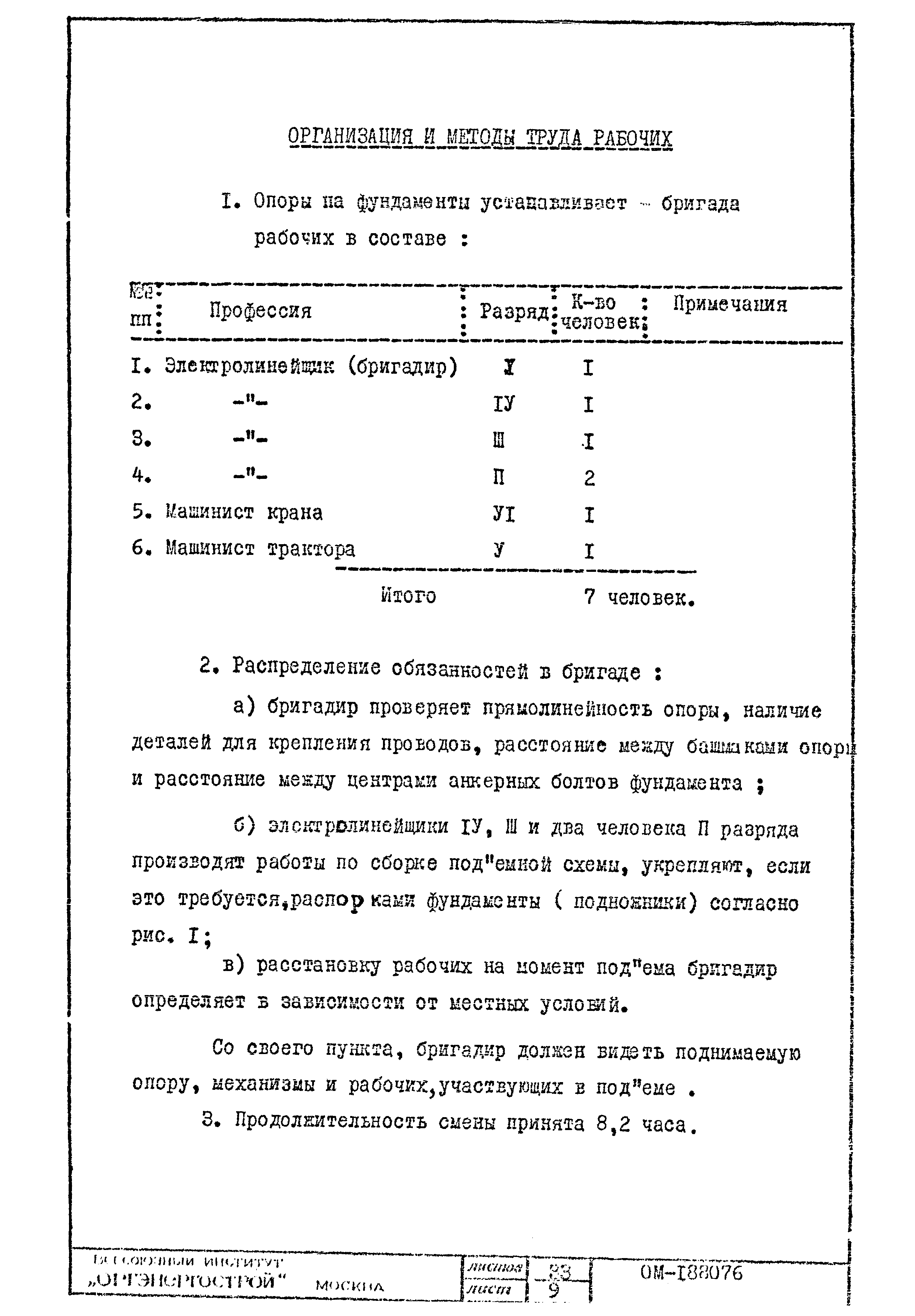 Технологическая карта К-III-25-1