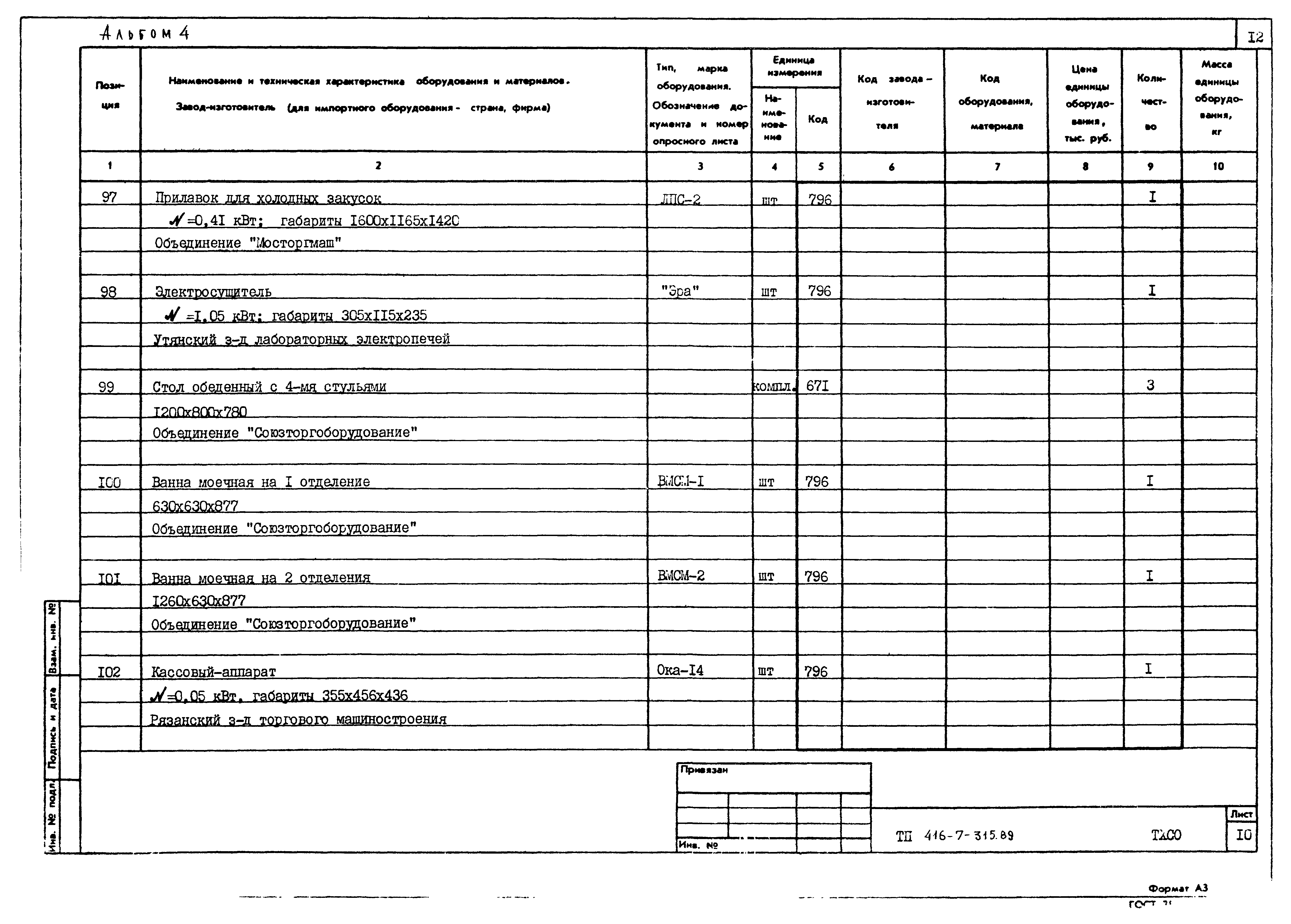 Типовой проект 416-7-315.89