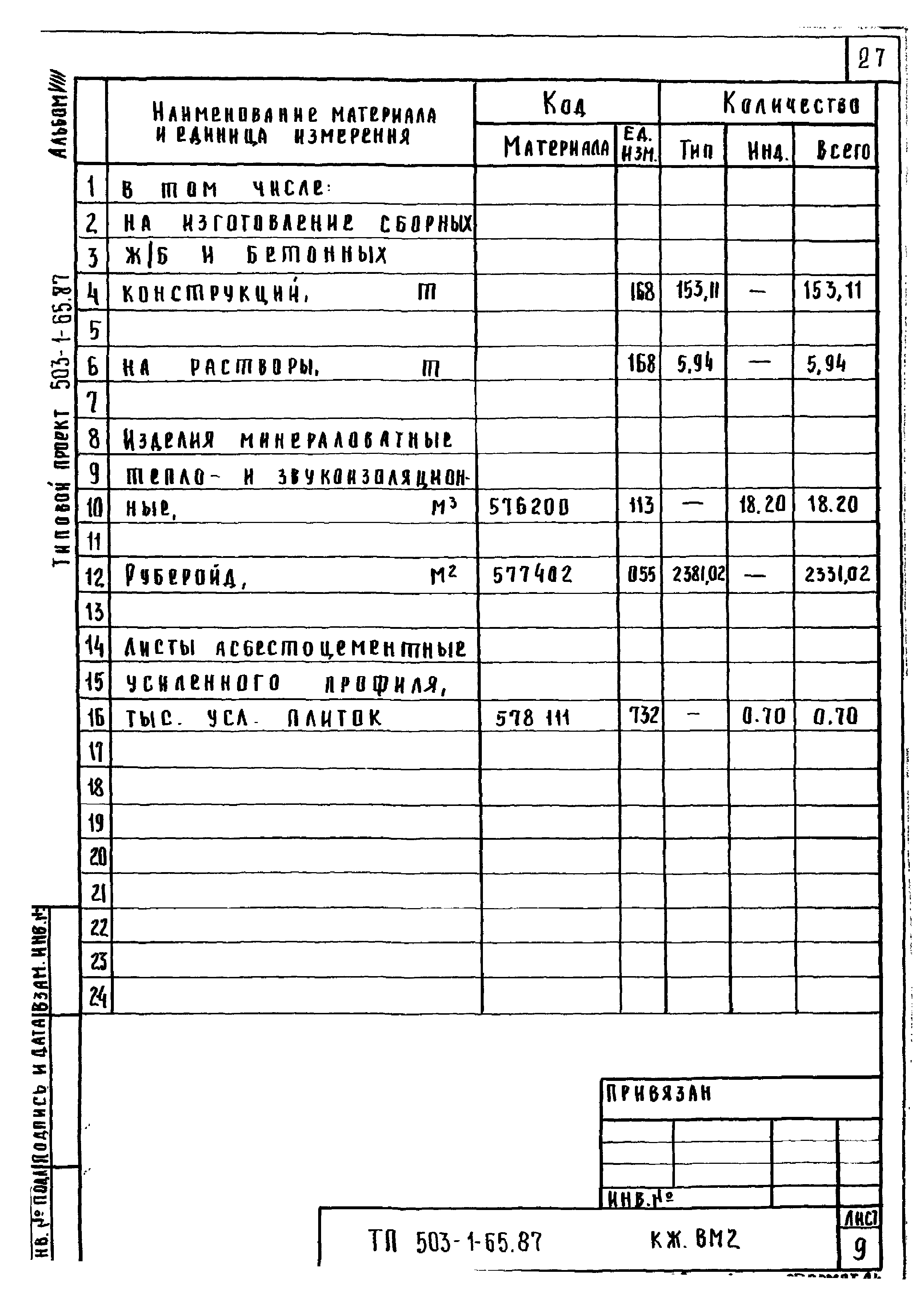 Типовой проект 503-1-65.87