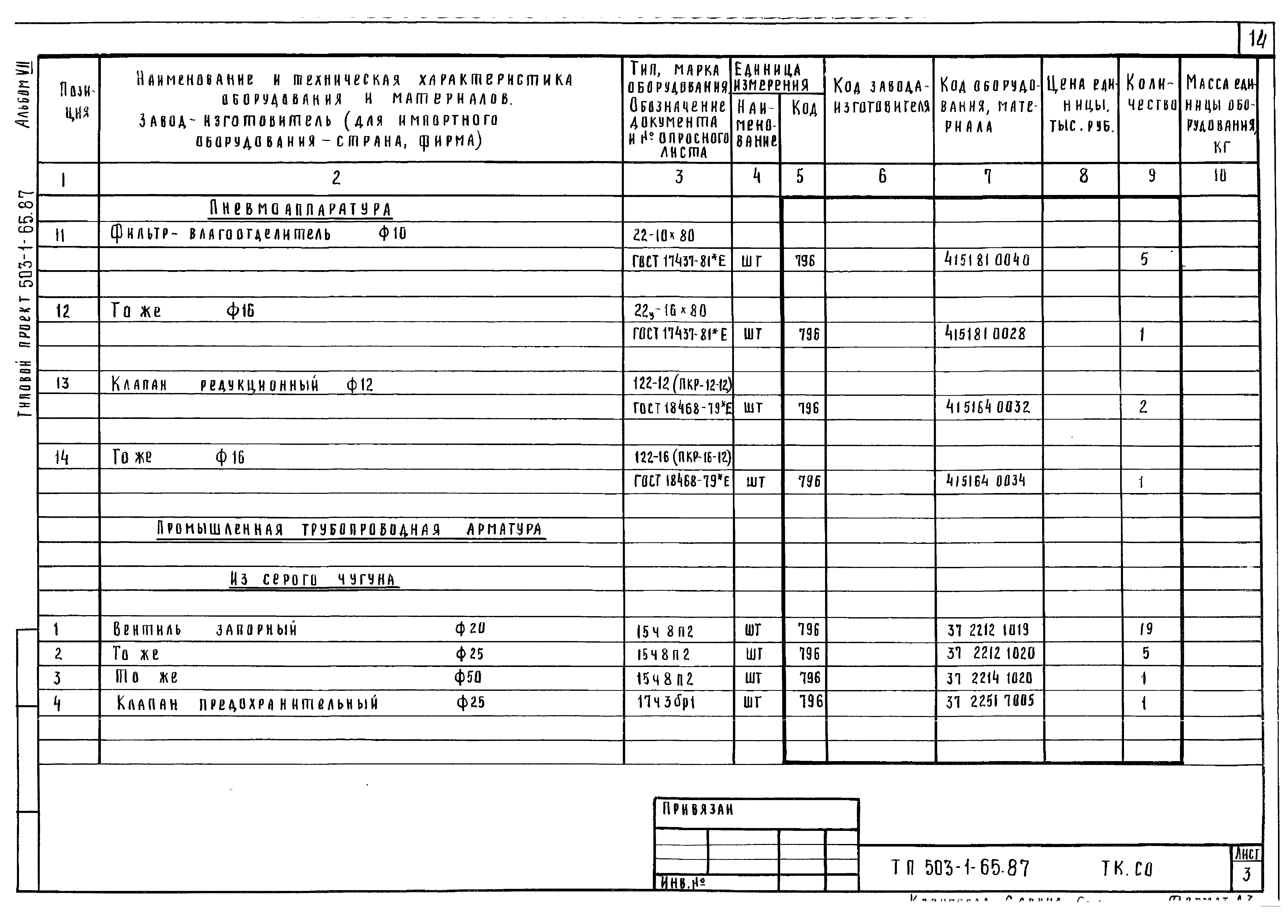 Типовой проект 503-1-65.87