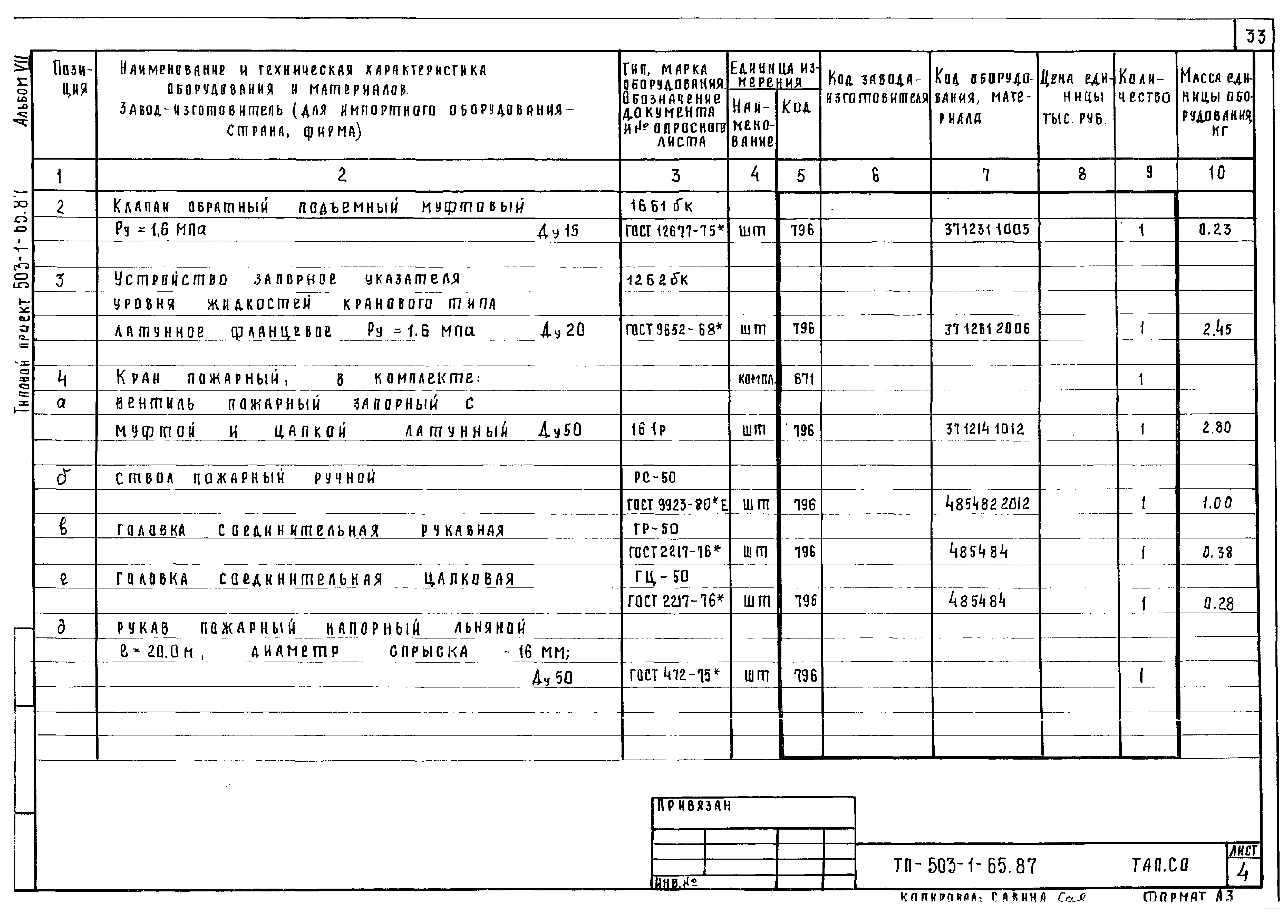 Типовой проект 503-1-65.87