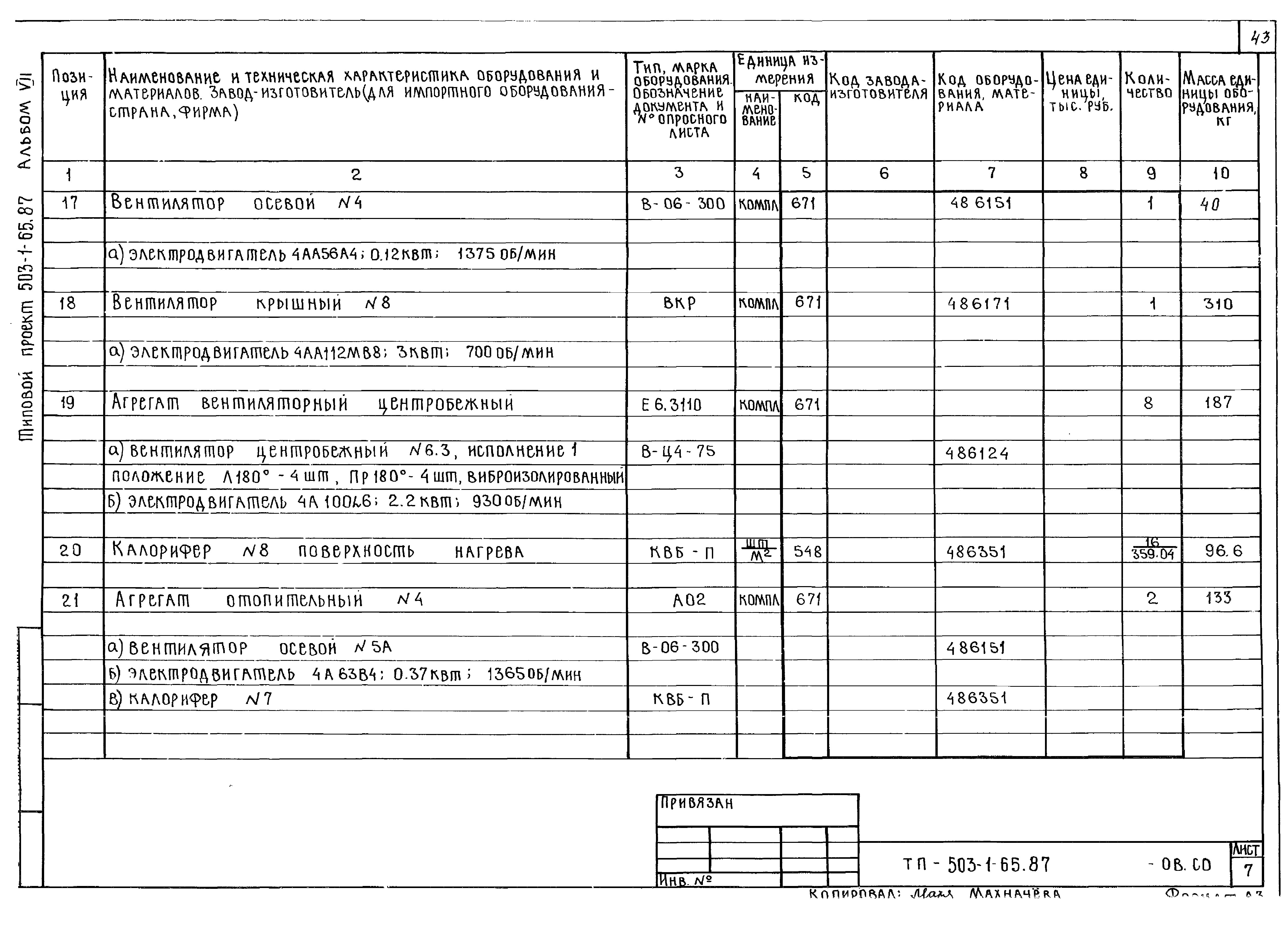 Типовой проект 503-1-65.87