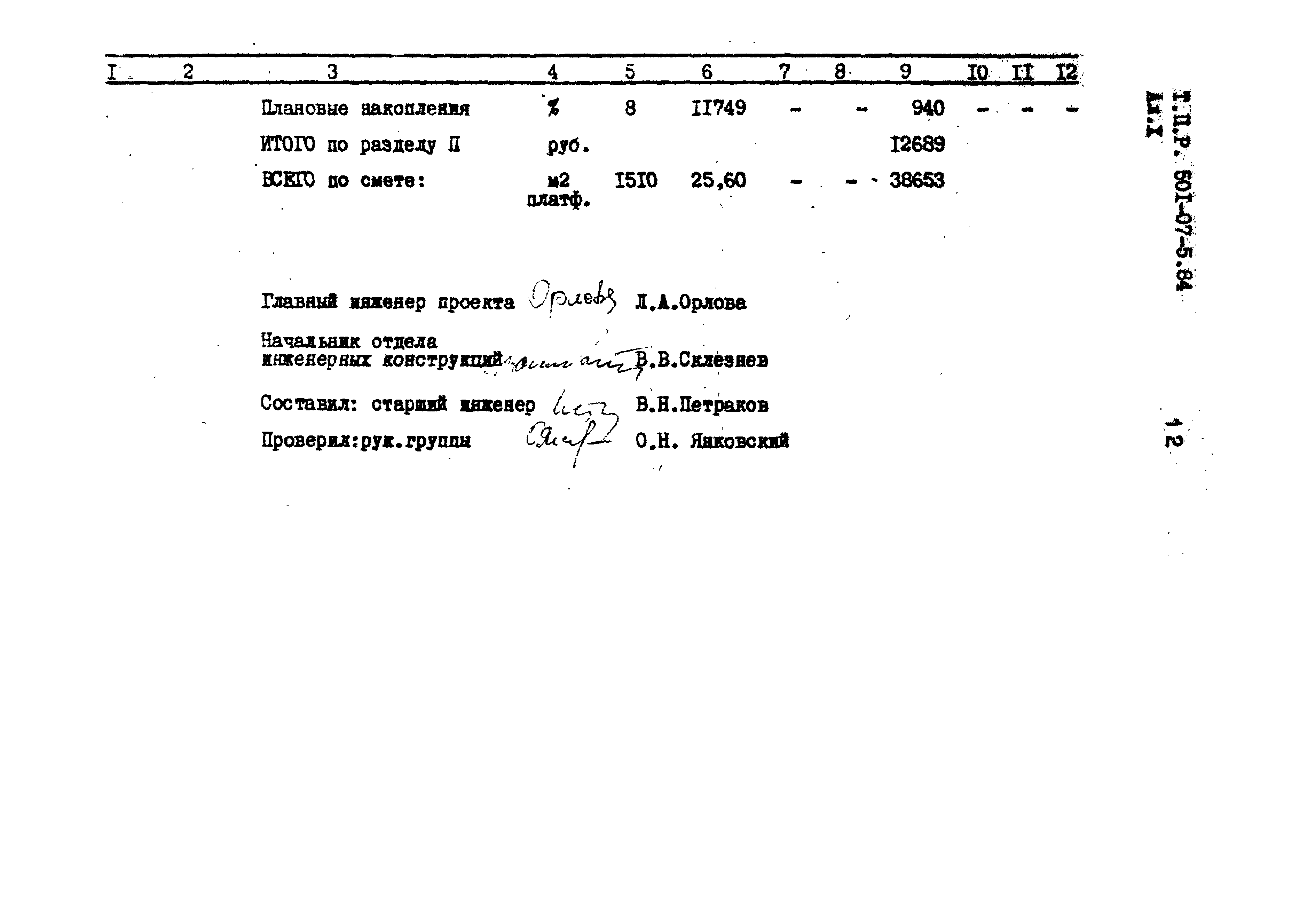 Типовые проектные решения 501-07-5.84