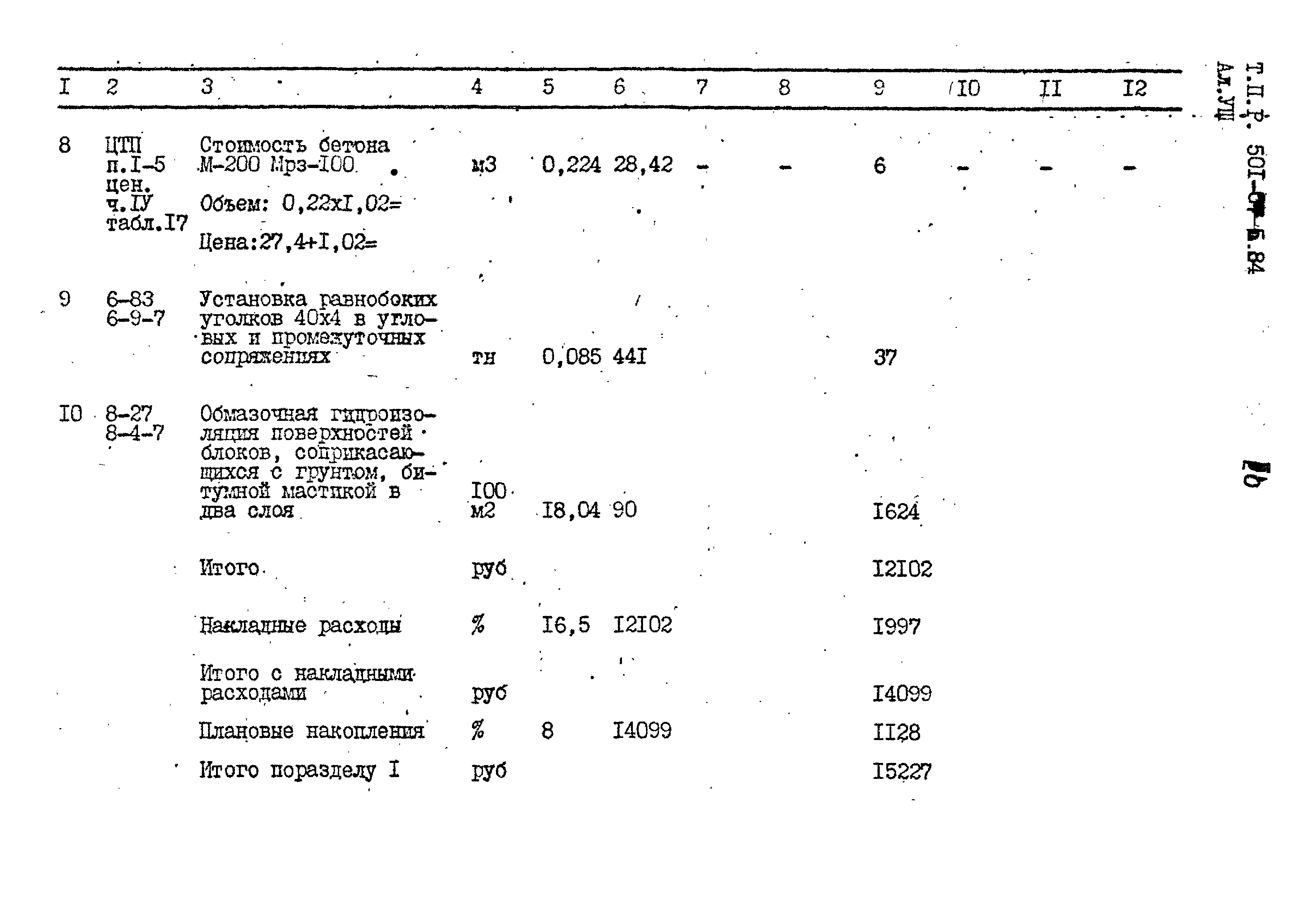 Типовые проектные решения 501-07-5.84