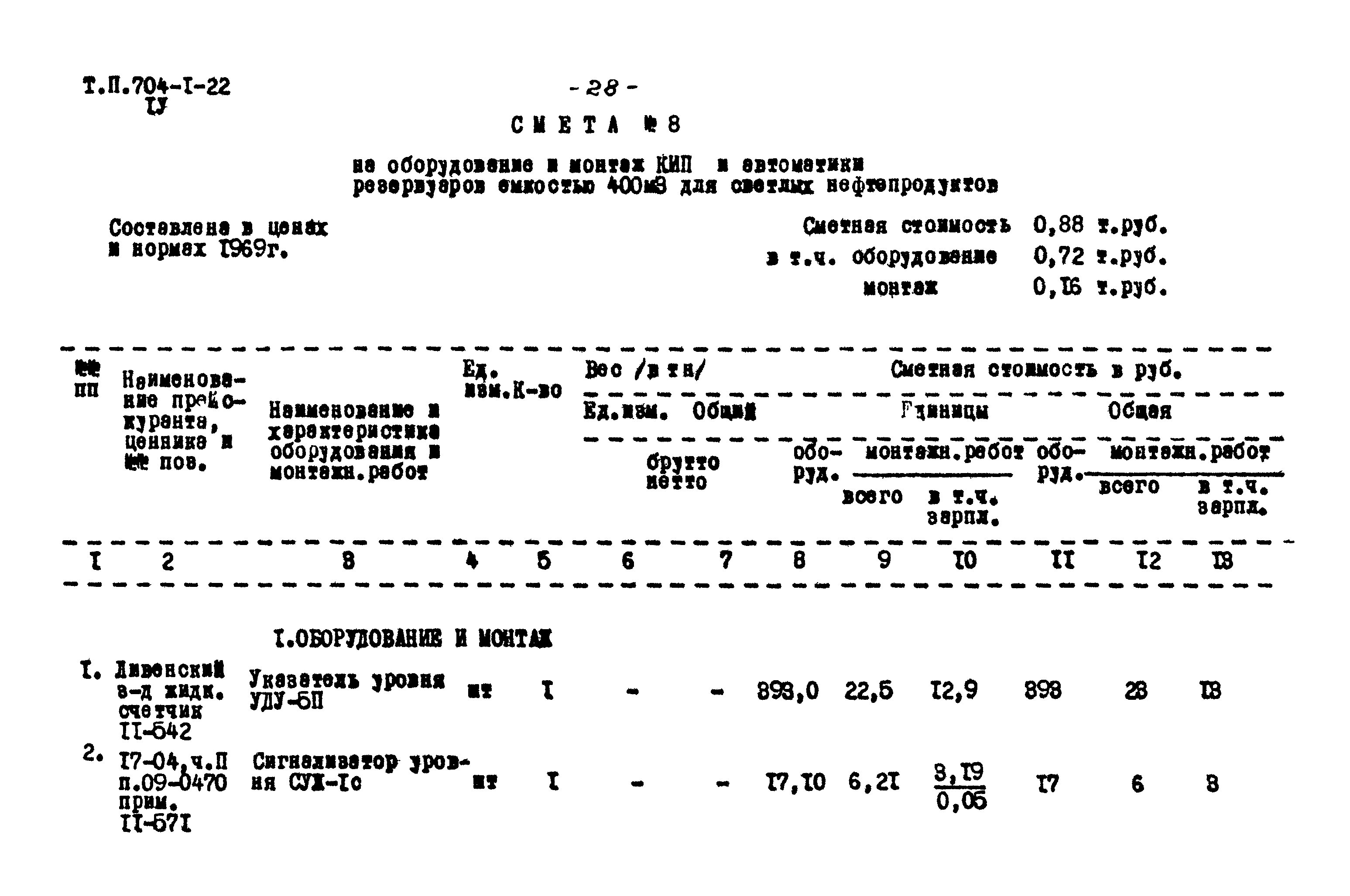 Типовой проект 704-1-22