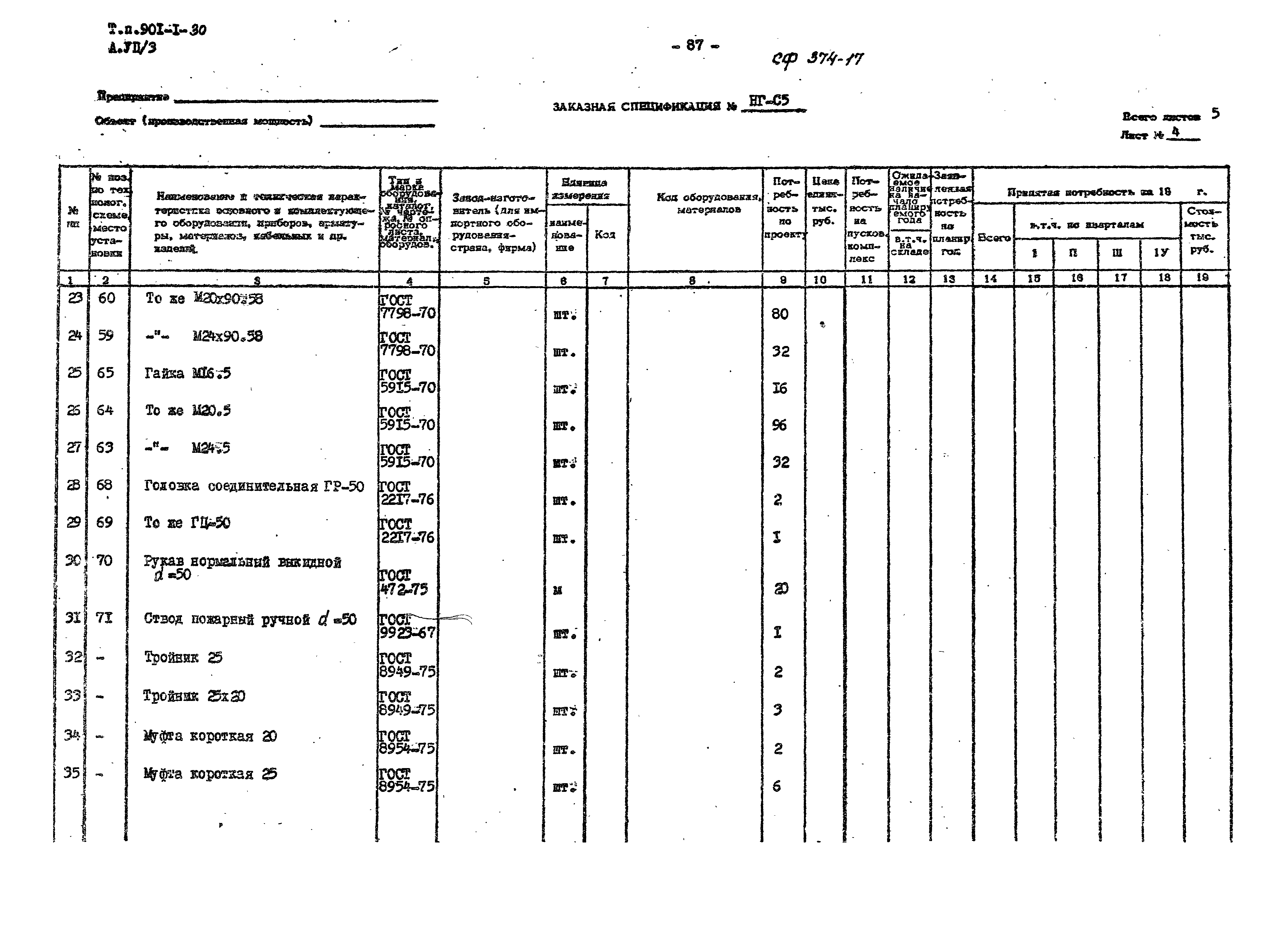 Типовой проект 901-1-30