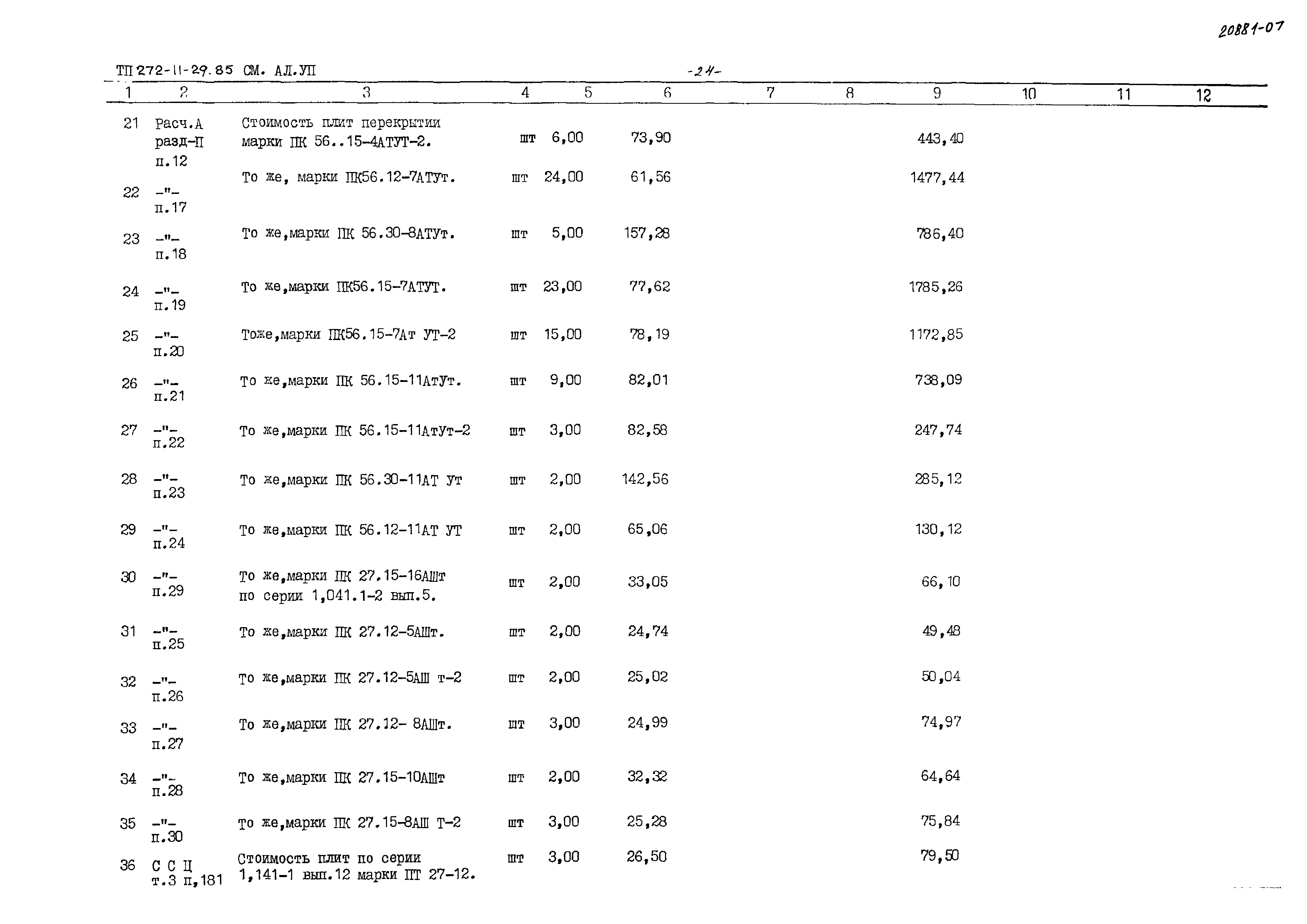 Типовой проект 272-11-29.85