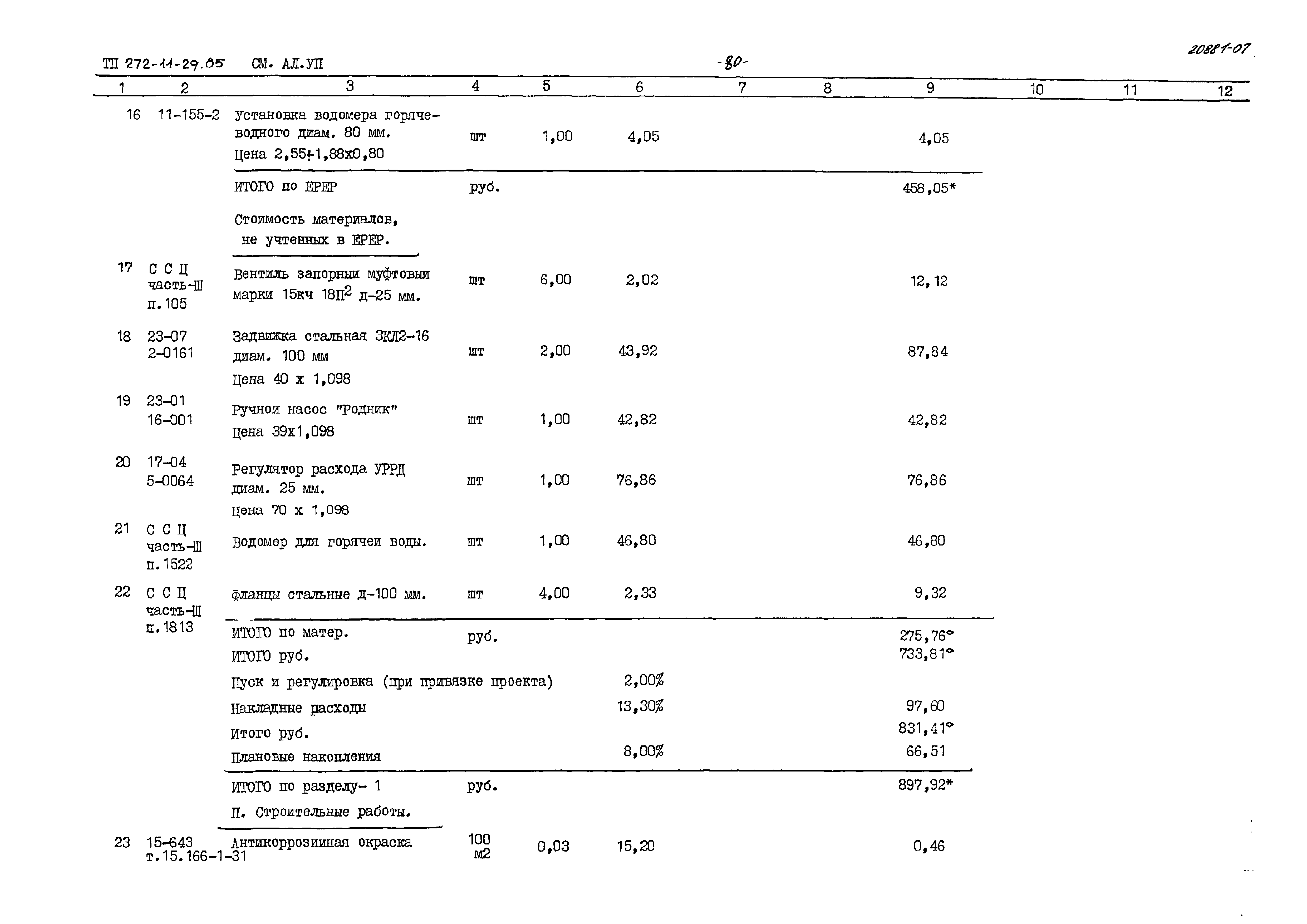 Типовой проект 272-11-29.85