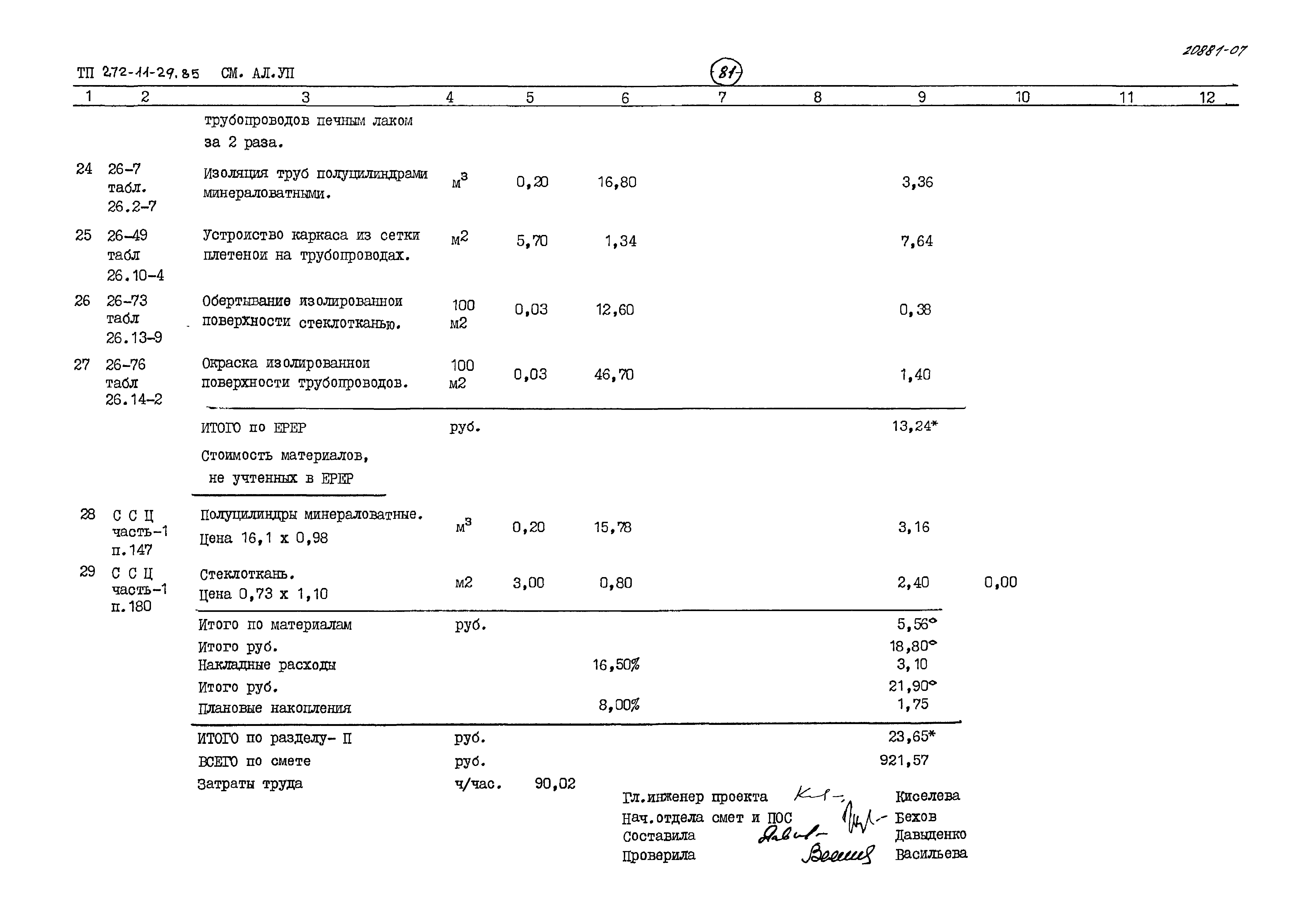 Типовой проект 272-11-29.85