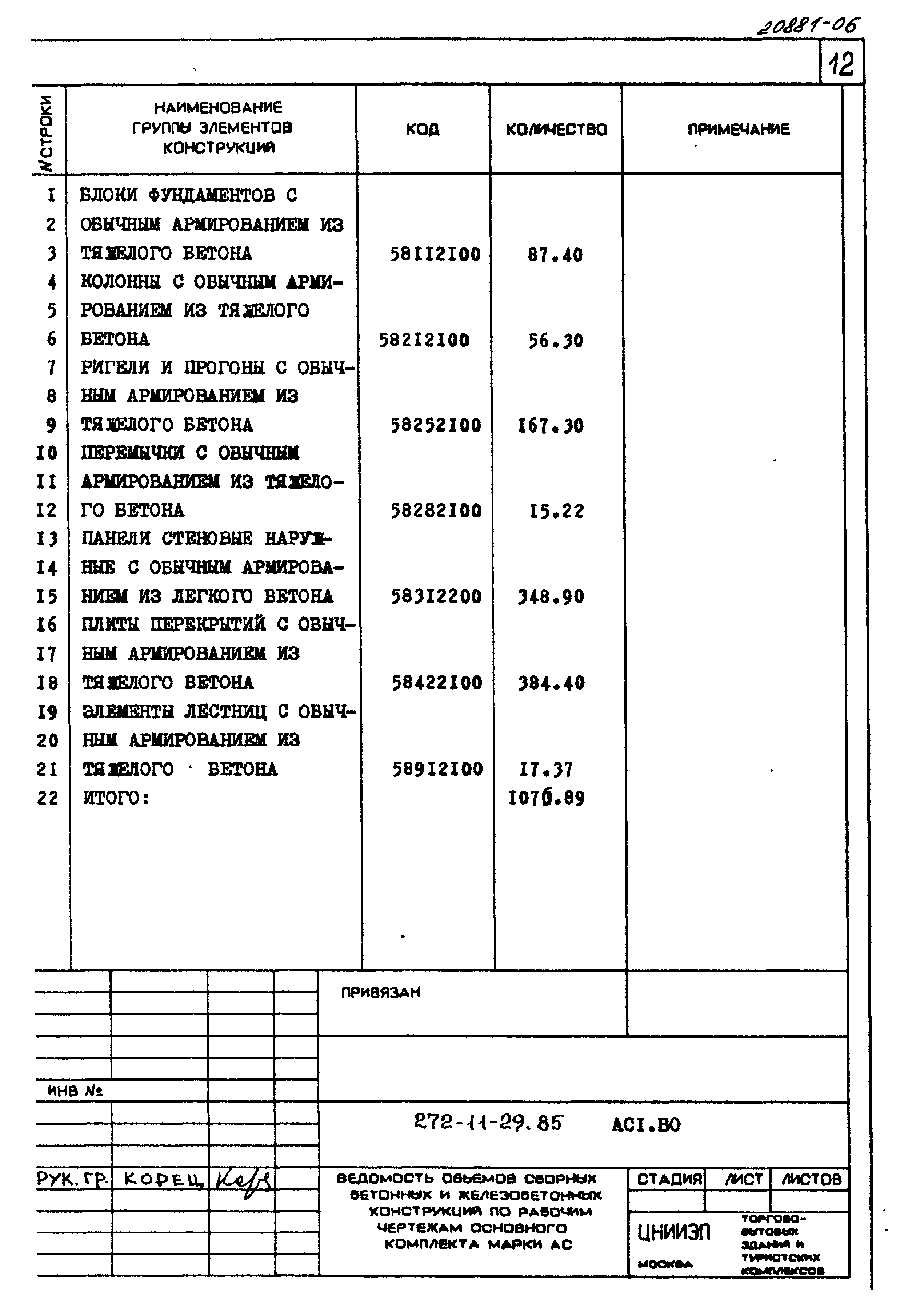 Типовой проект 272-11-29.85