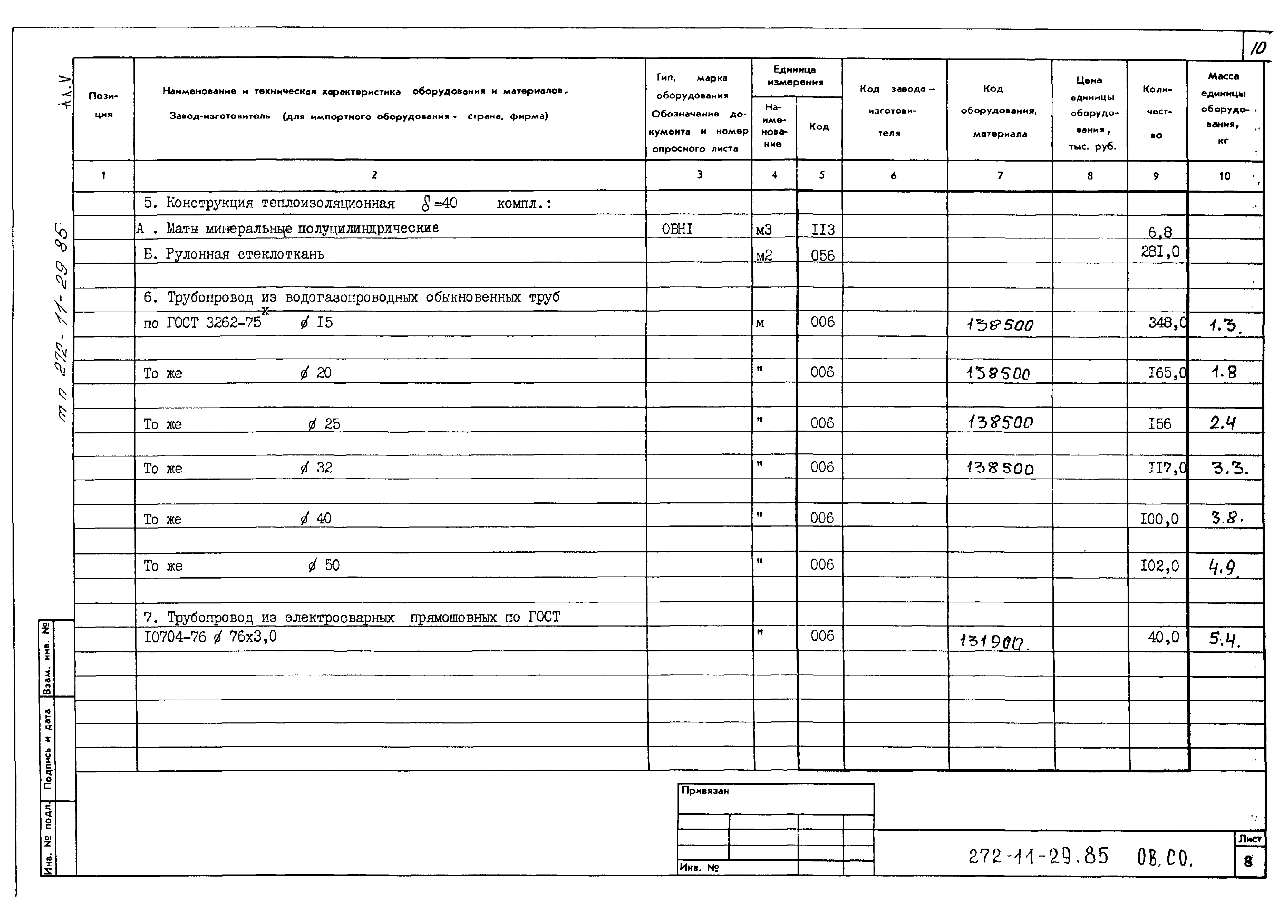 Типовой проект 272-11-29.85