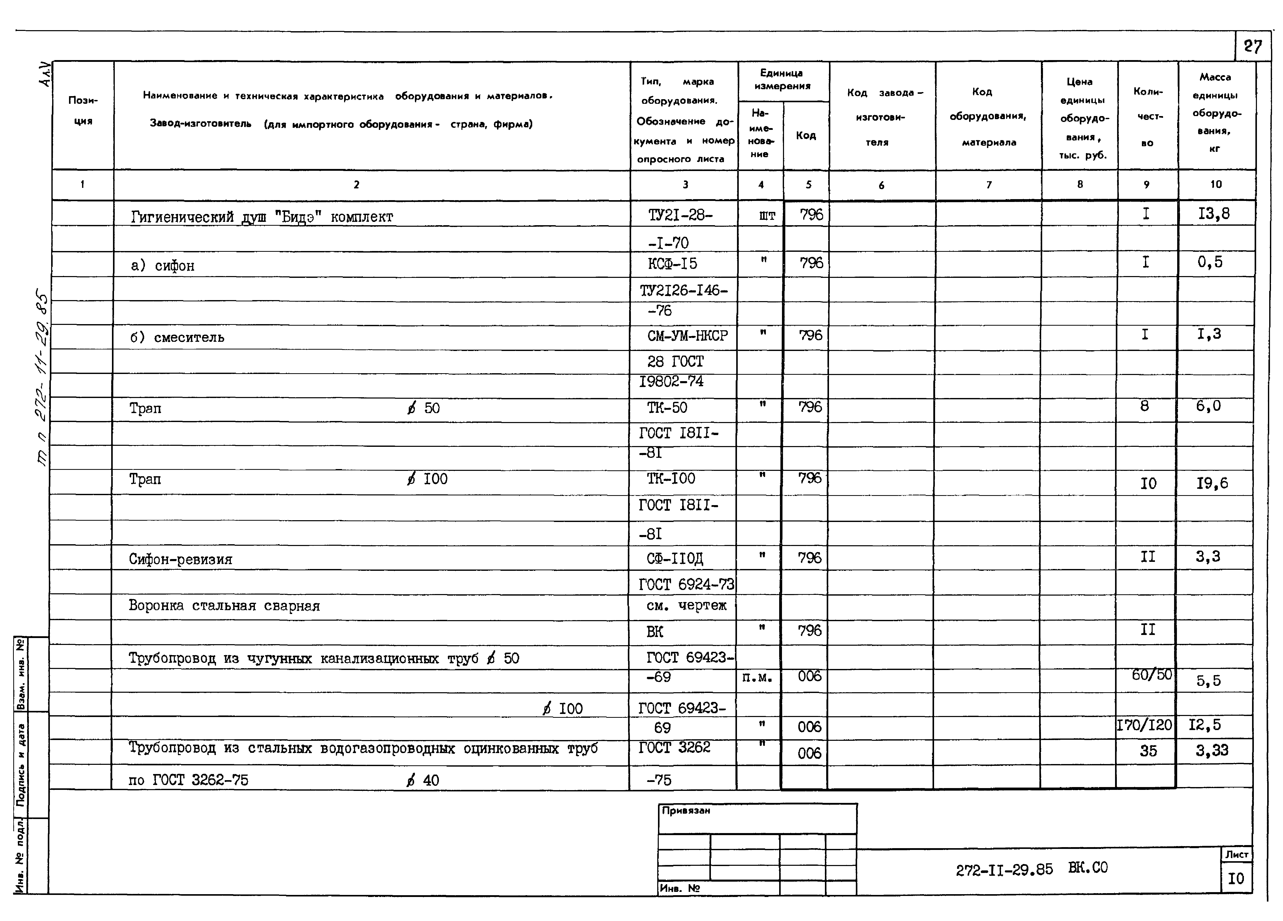 Типовой проект 272-11-29.85