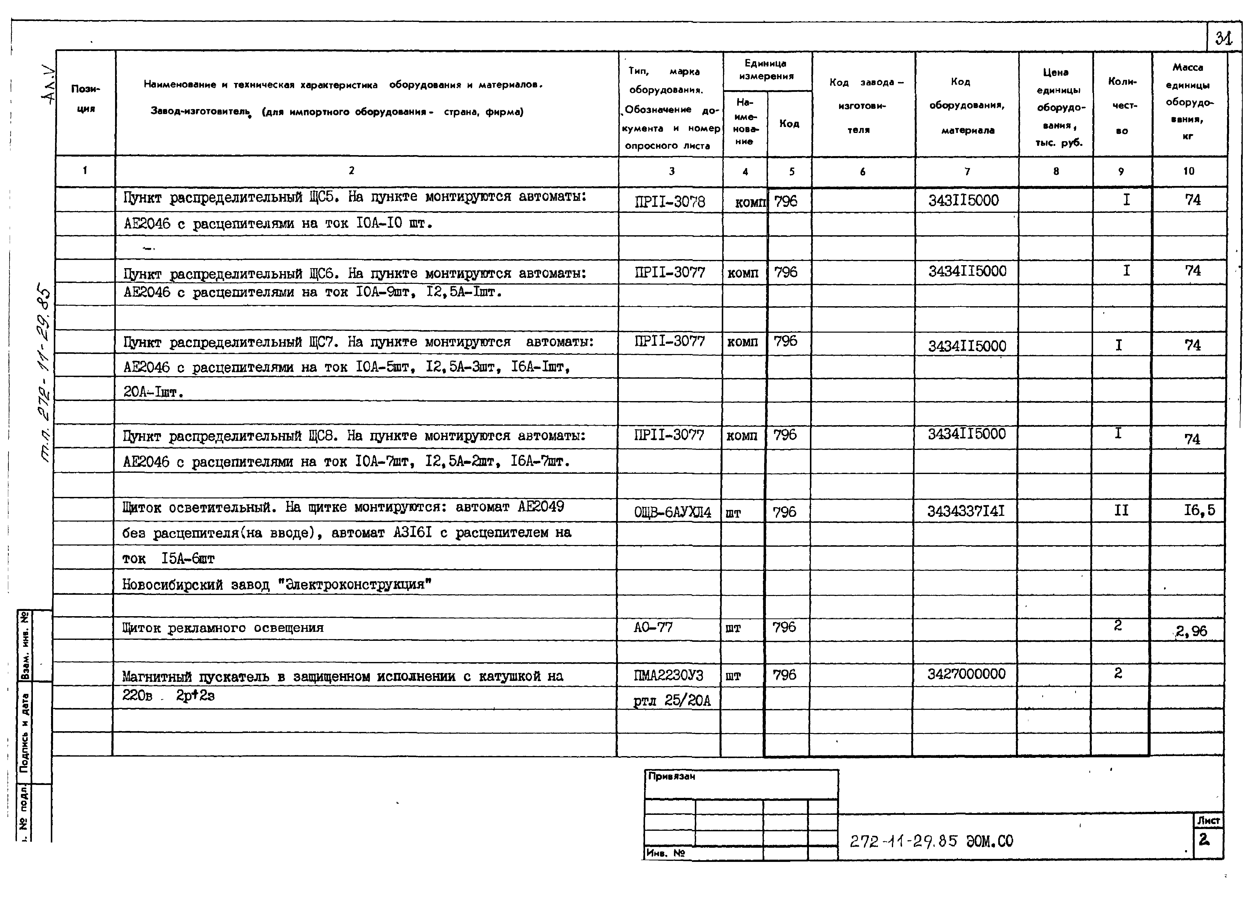 Типовой проект 272-11-29.85