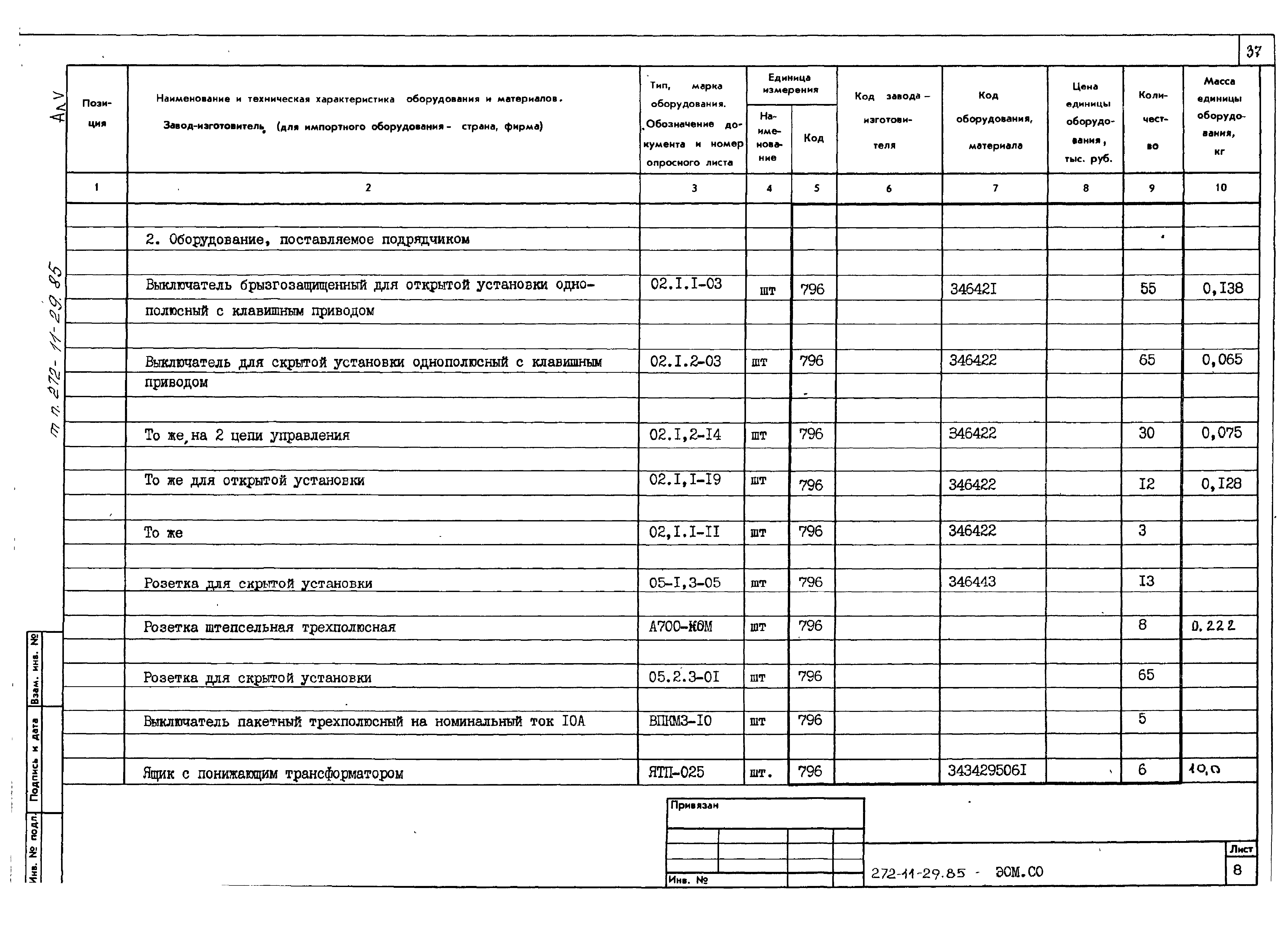 Типовой проект 272-11-29.85