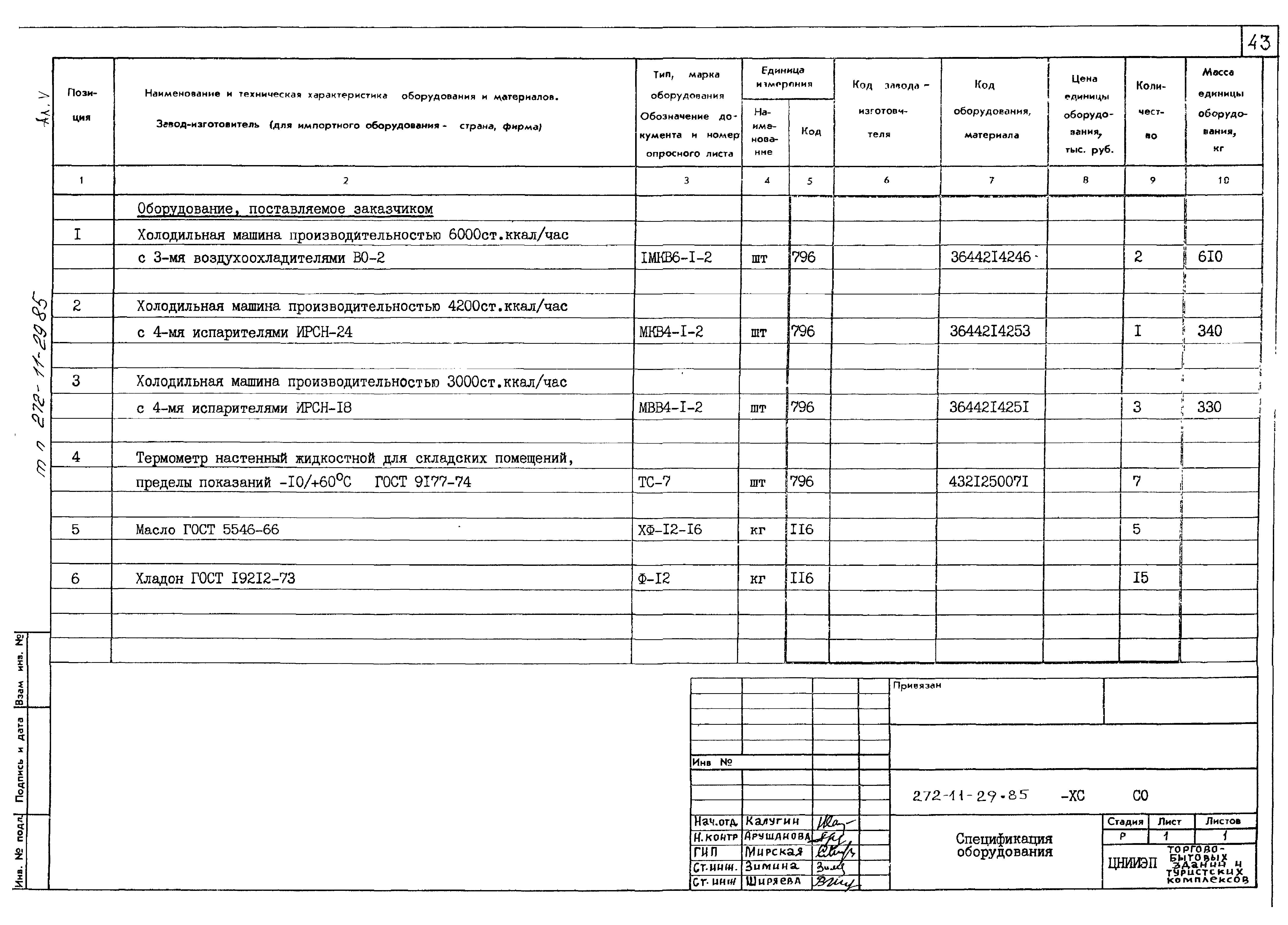 Типовой проект 272-11-29.85