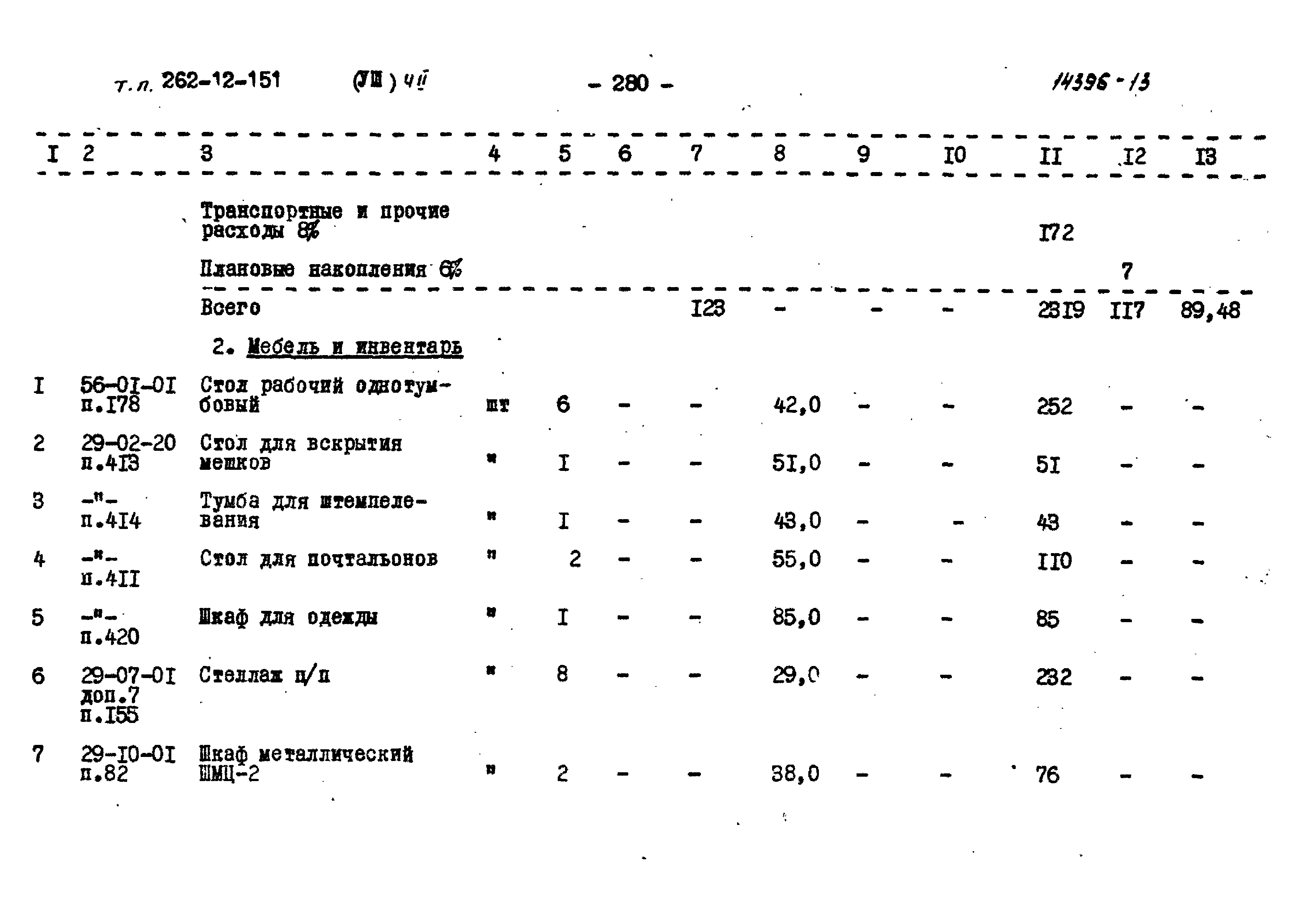 Типовой проект 262-12-151