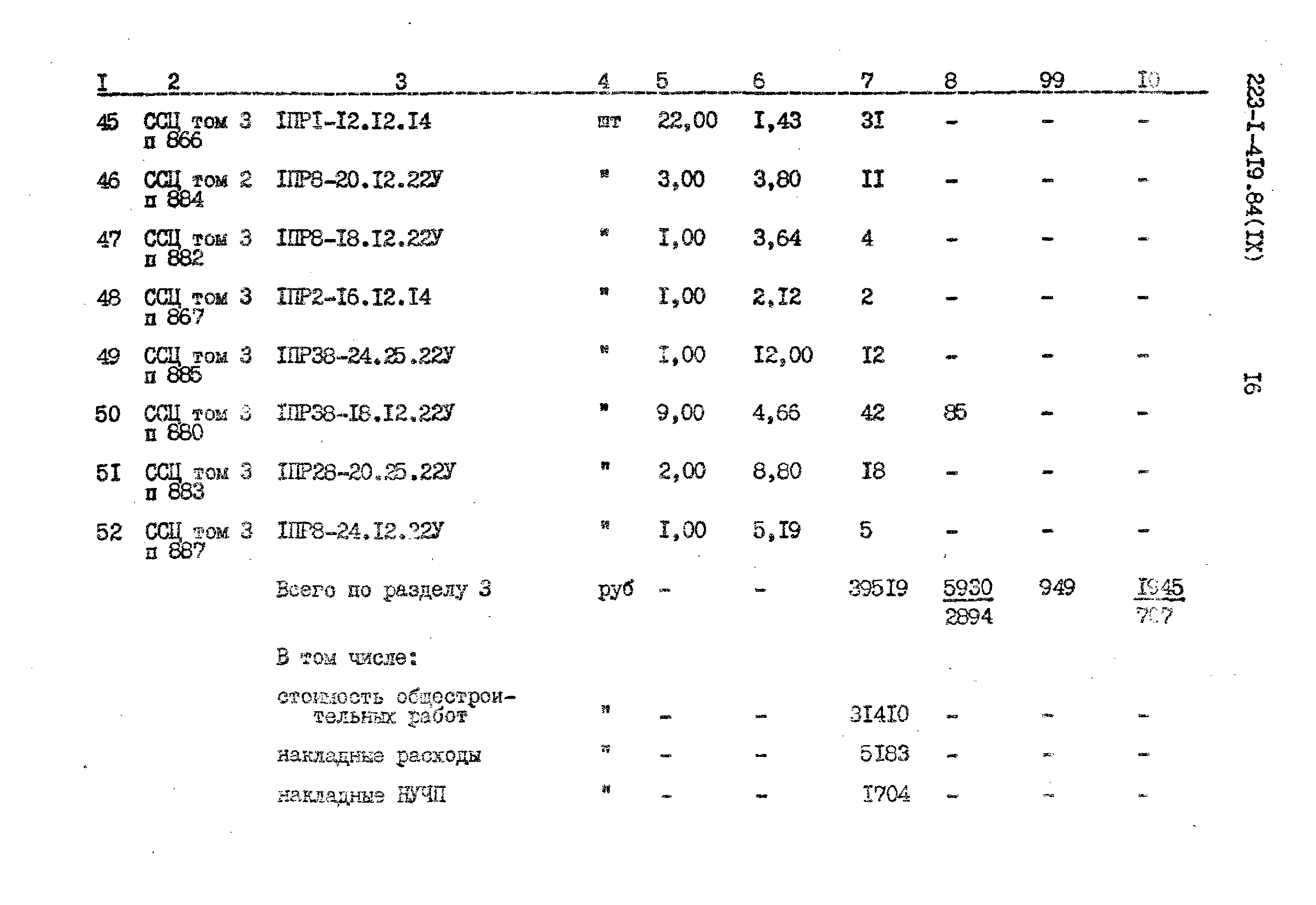 Типовой проект 223-1-419.84